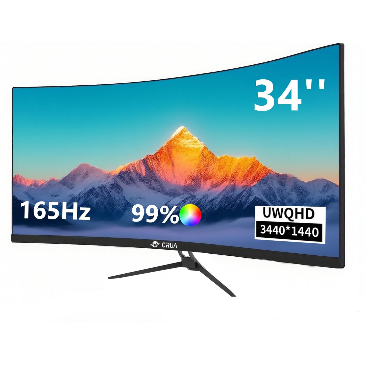27 Inch Curved Monitor with 1920 * 1080P|100Hz/120Hz/144Hz Computer Monitor 27 inch with HDMI *1,VGA*1 and Tilt Adjustable,VESA Compatible Eye Care PC Office Monitor for Working and Gaming