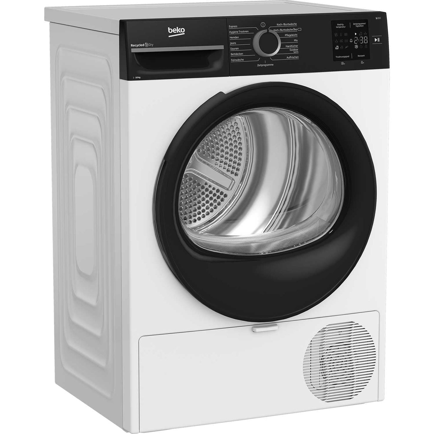 Beko DHC946GX Tumble Dryer with Heat Pump Technology, Stainless Steel Drum, 9 kg, A++, Hygienic Drying & Hygiene Refresh, White