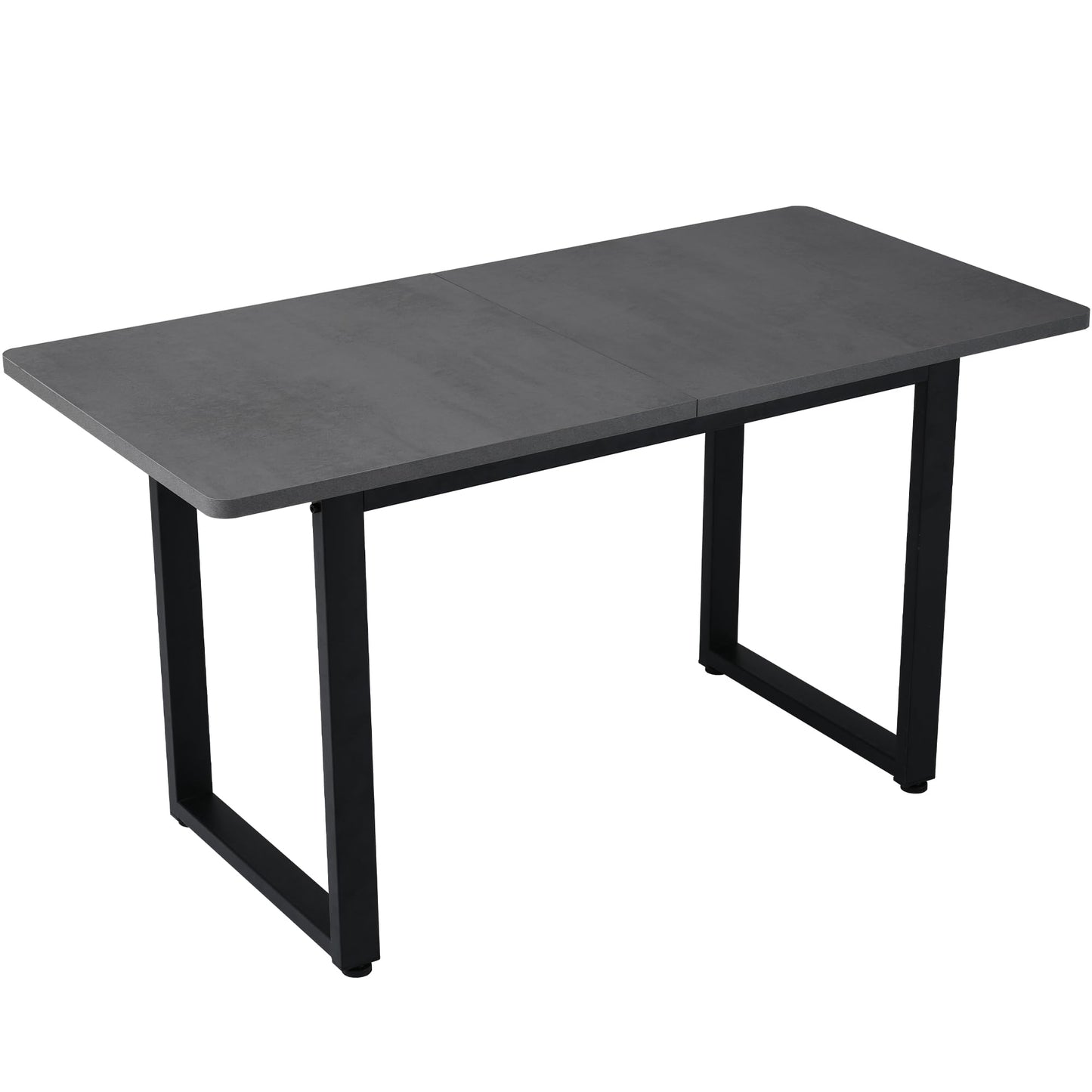 Merax Esstisch, Ausziehbar Esszimmertisch mit Tischbeine aus Metall, Rechteckiger Küchentisch für Wohnzimmer und Esszimmer, Grau