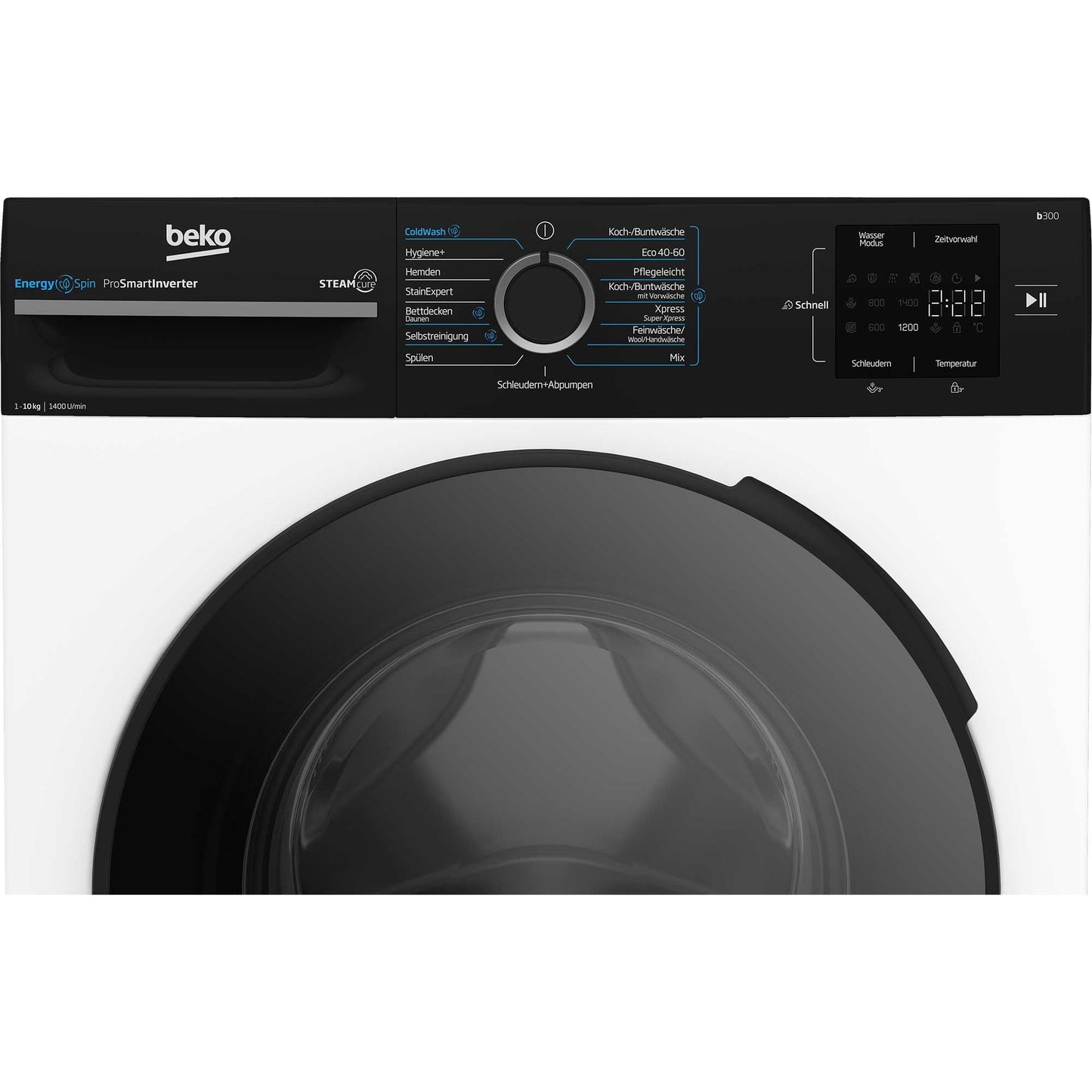 Beko BM3WFU3741R Waschvollautomat, Waschmaschine, 7 kg, EnergySpin, Schleuderwahl 1400 U/min, SteamCure Dampffunktion, allergikergeeignet, AquaWave Schontrommel, Weiß