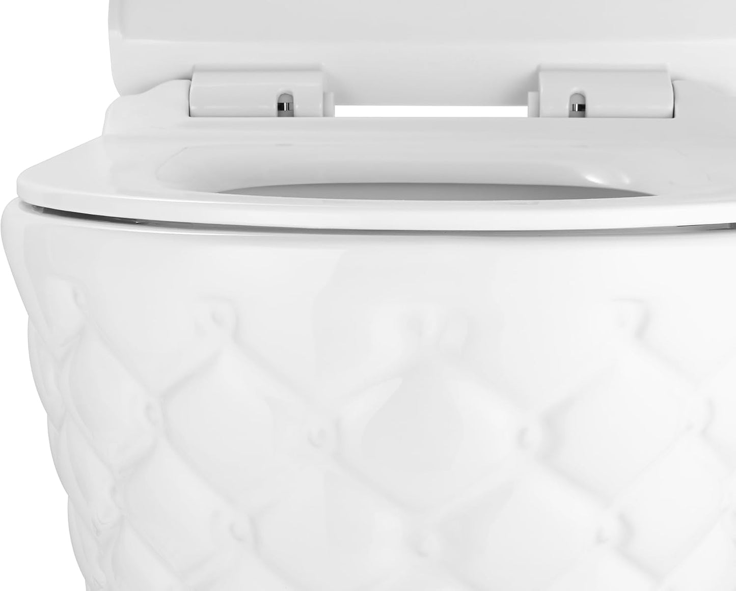 RD Luxury Spülrandloses Wand-WC Weiß – Hänge-Toilette aus Keramik mit Softclose WC-Sitz Absenkautomatik, Schallschutz & Komplettset