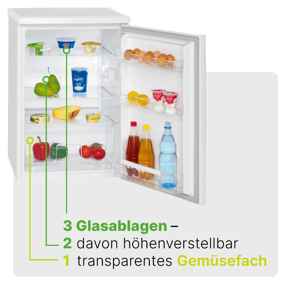 Bomann VS 2185 refrigerator / A ++ / 84.5 cm / 93 kWh / year / 137 L refrigerator / stepless temperature setting