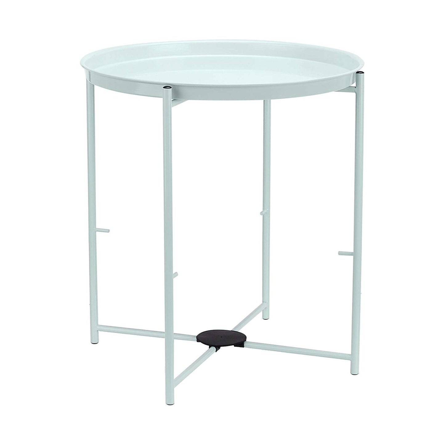 Amazon Basics Beistelltisch, rund, mit Aufbewahrungslösung, Leichte Creme Heidekraut Beistelltisch 44.96 x 44.96 x 48.0 cm