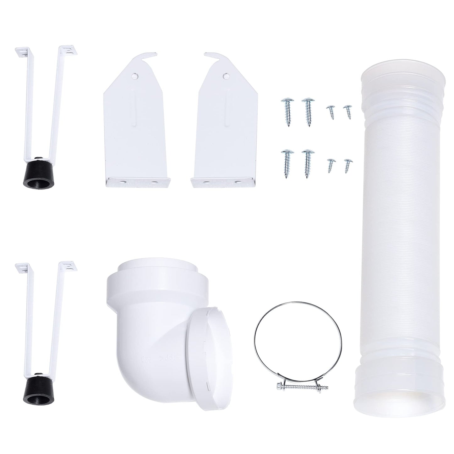 HAUSPROFI Exhaust Dryer 2.5 kg, Wall Mountable, 200 Minute Timer, Double Filter, PTC Ceramic Heater, Stainless Steel Drum, Overheating Protection, 65°C Drying Temperature (White)