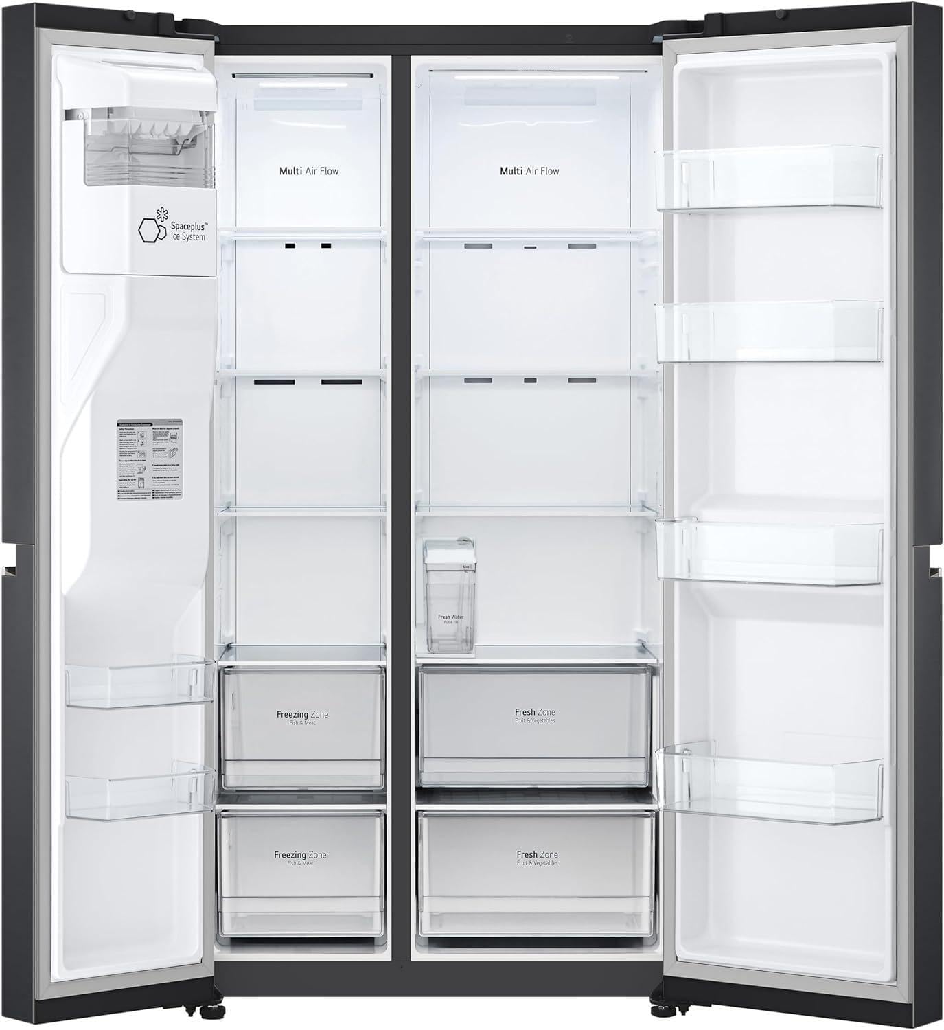 LG GSLC40PYPE Side-by-Side Kühlschrank ǀ Smart Inverter Compressor ǀ Eis- und Wasserspenderǀ Total No Frost Technologie ǀ EEK E ǀ 638 L