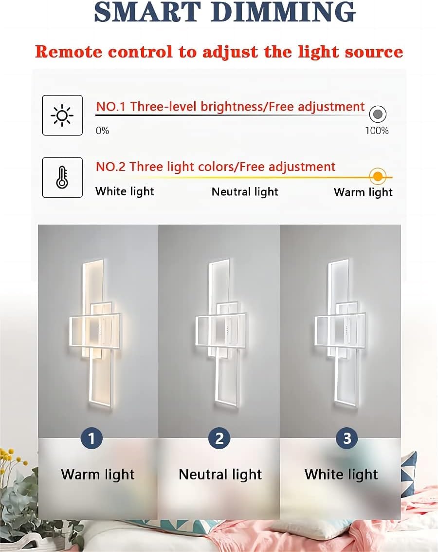 Qiaomao LED Deckenleuchte Modern Lampe Wohnzimmer mit Fernbedienung Weiß (90x50x9cm, 80w) Dimmbar Deckenlampe Stufenloses Dimmen Schlafzimmerlampe, Groß Deckenleuchten für Schlafzimmer Büro Esszimmer