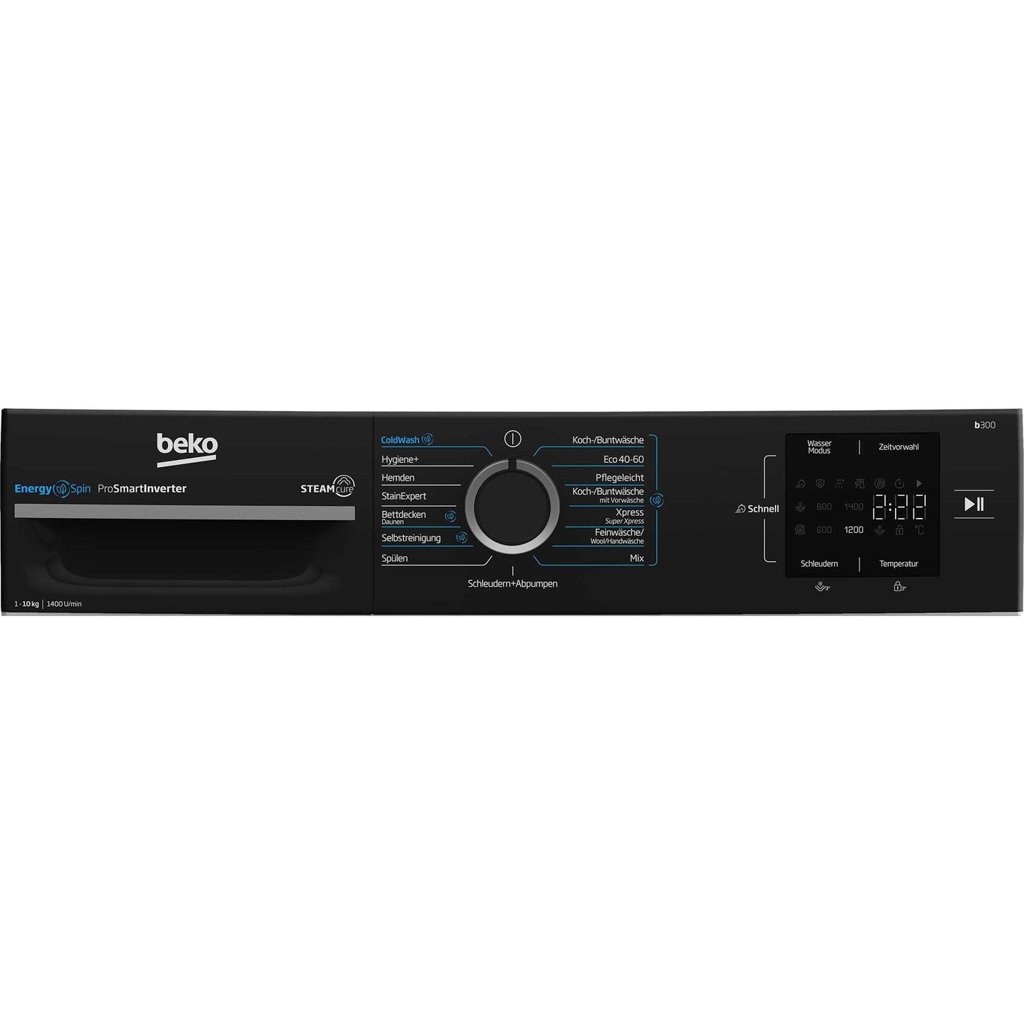 Beko BM3WFU3741R Waschvollautomat, Waschmaschine, 7 kg, EnergySpin, Schleuderwahl 1400 U/min, SteamCure Dampffunktion, allergikergeeignet, AquaWave Schontrommel, Weiß