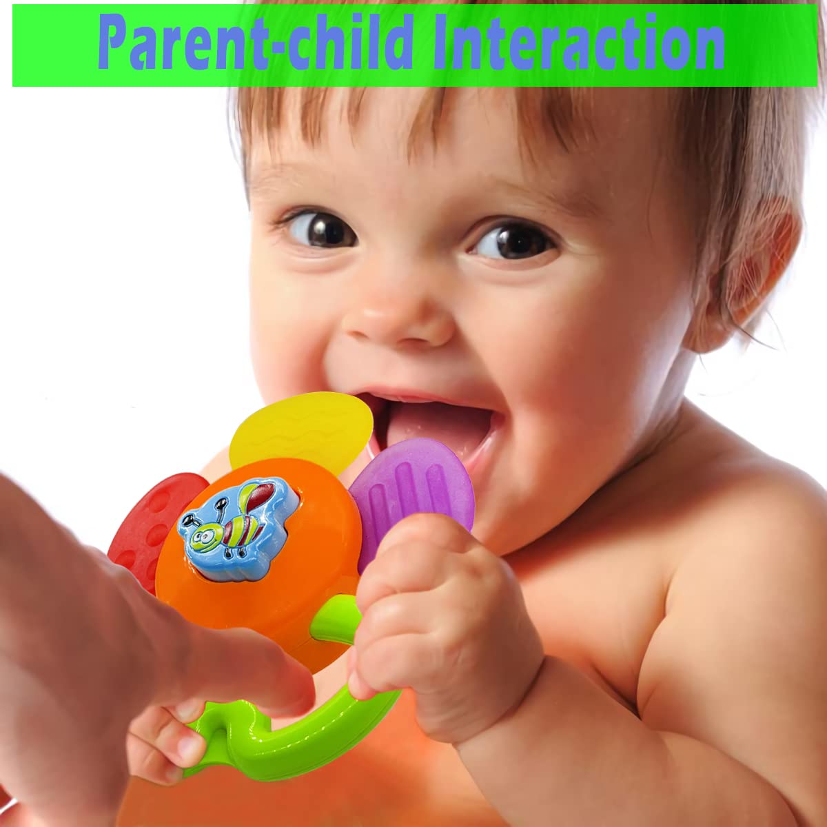 AIVIAI Baby Rattle Teething Ring Set Baby Toy 6 Months Baby Toy from 3 6 9 12 Months Shaker Grab Rattle Newborn Toy Musical Rattles for Babies and Toddlers Gift (11 Pieces)