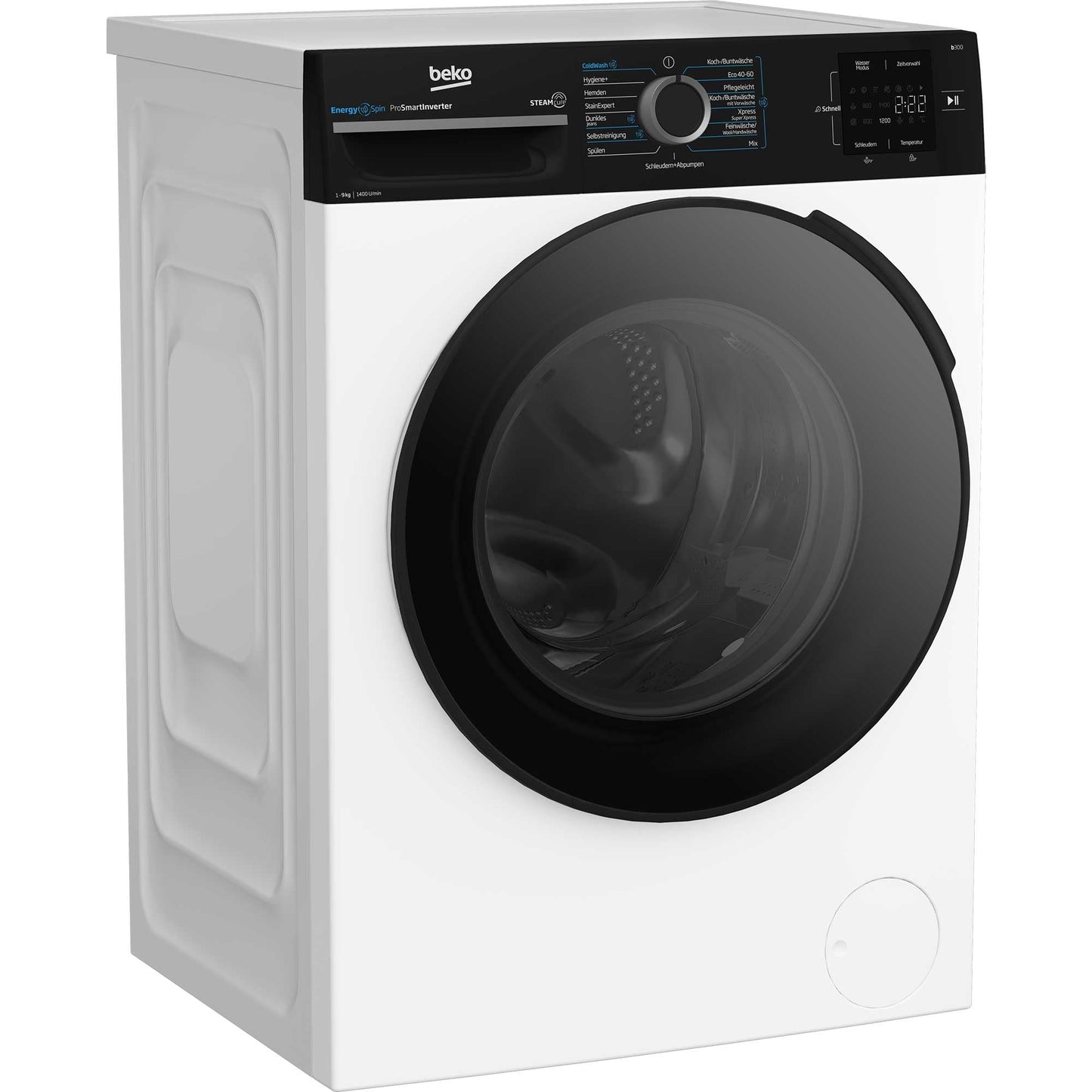 Beko BM3WFU3741R Waschvollautomat, Waschmaschine, 7 kg, EnergySpin, Schleuderwahl 1400 U/min, SteamCure Dampffunktion, allergikergeeignet, AquaWave Schontrommel, Weiß