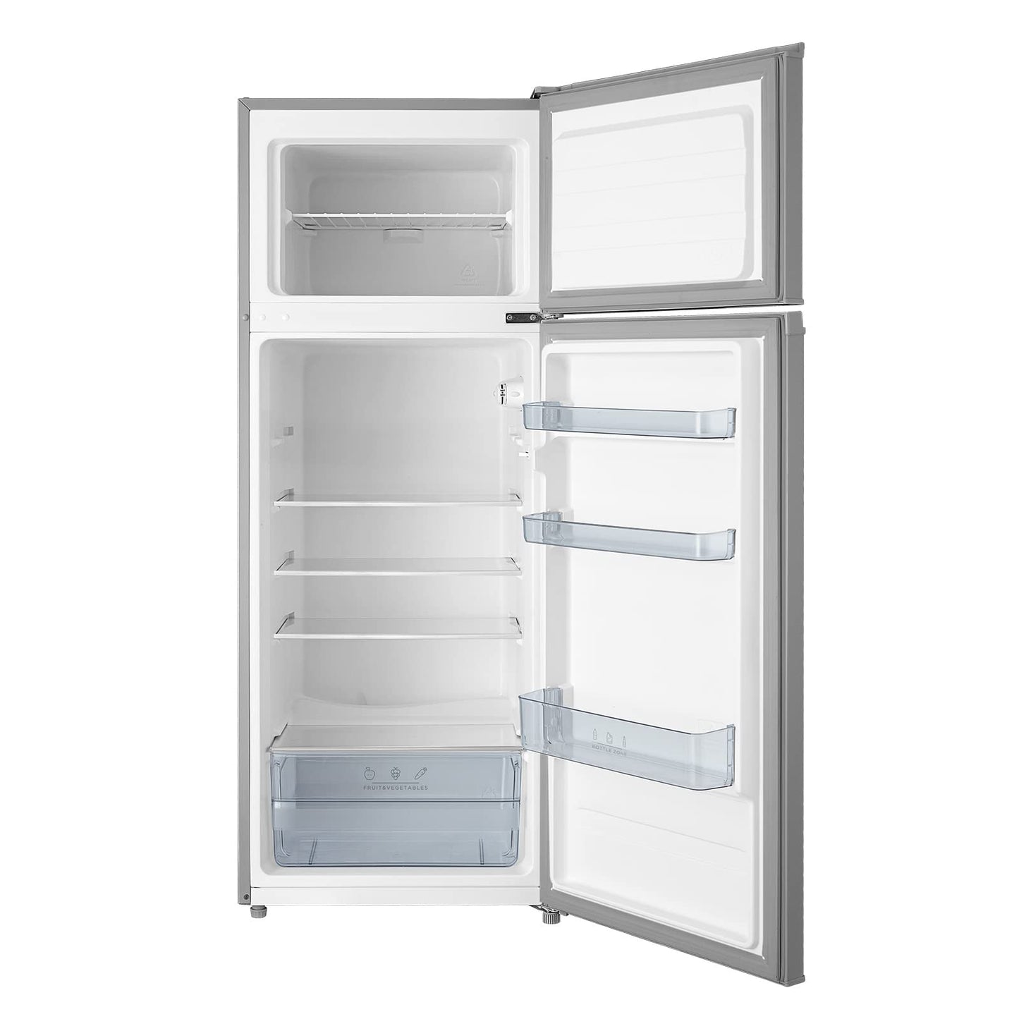Comfee RCT284DK2A Fridge/Freezer, Top Freezer Compartment, 176 kWh/Year, 143 cm Height, LED Light, Reversible Door Hinge, Black