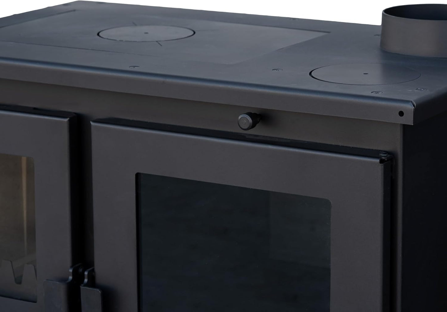 ALAZ Mouse GP8M Fireplace Wood Stove Black 9 kW, Fireplace with Baking Compartment, Fireplace Wood Burning Stove, Fireplace Wood Stove, Fireplace Wood