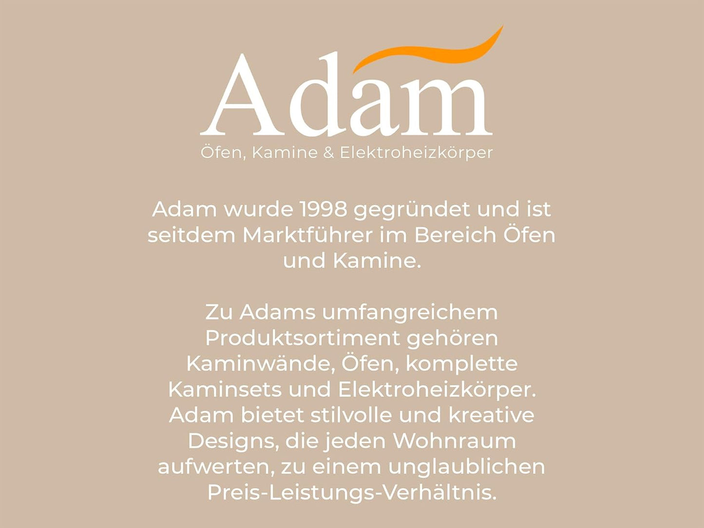 Adam Woodhouse Elektrokamin in Weiss
