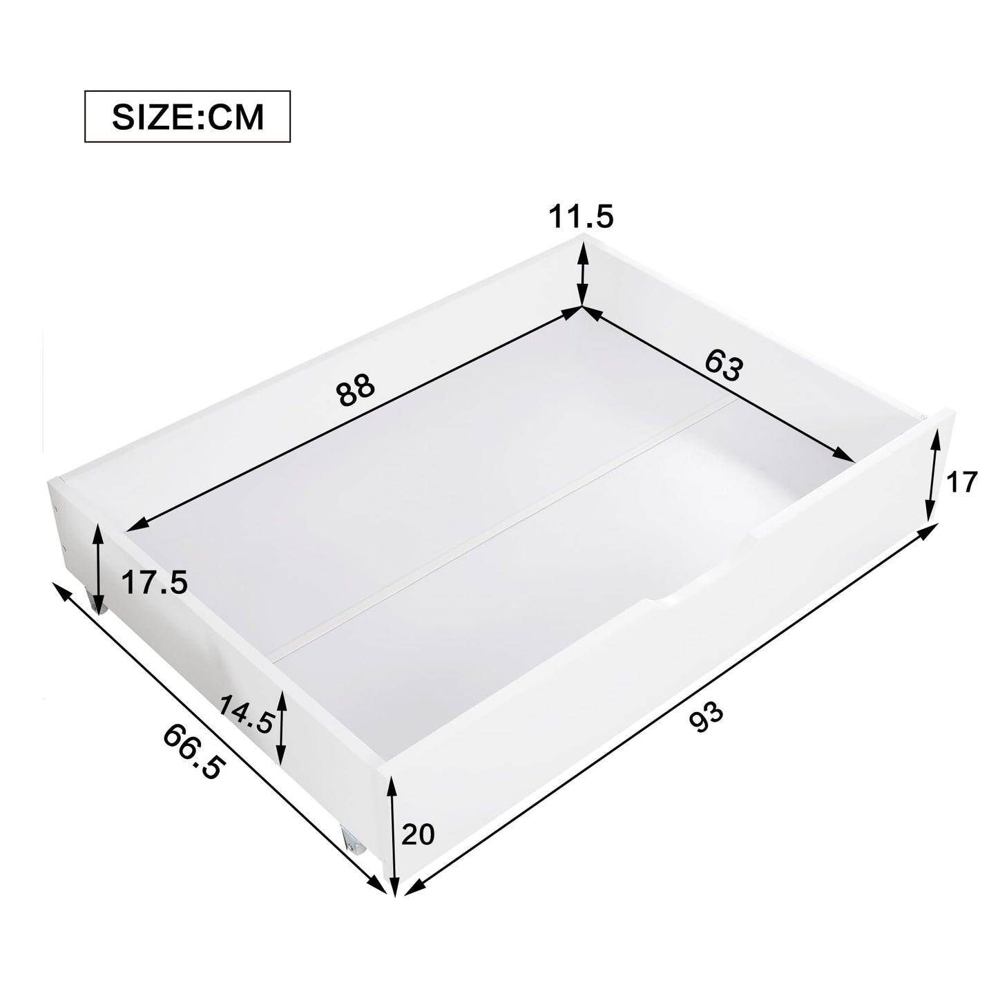 xixiworkshop Kinderbett 90x200cm Ausziehbett Bett mit Stauraum und USB-Steckdose/Mehreren Ablagefächern multifunktionales Jugendbett/Gästebett/Doppelbett mit Stauschrank Lattenrost,Ohne Matratze,Grau