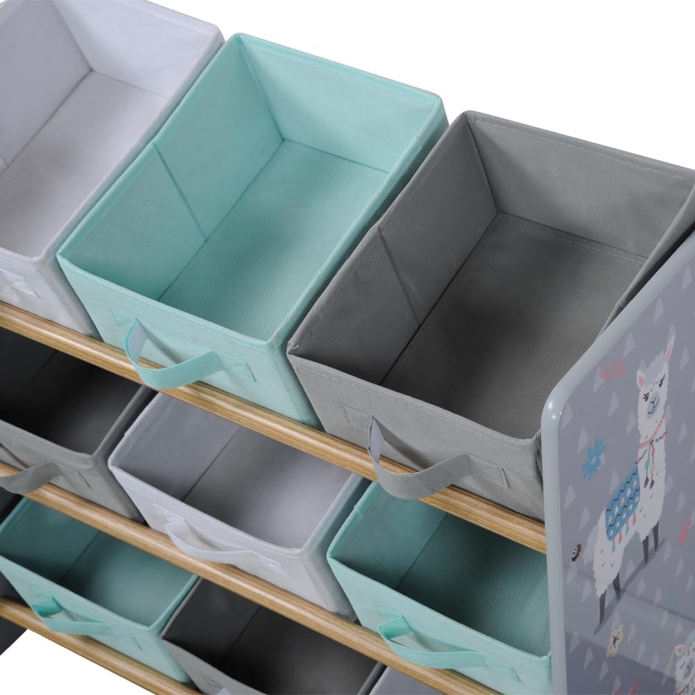 Kesper | Aufbewahrungsregal, Material: Faserplatte, Maße: 65 x 30 x 60 cm, Farbe: Weiß/Mint/Grau | 17706 13