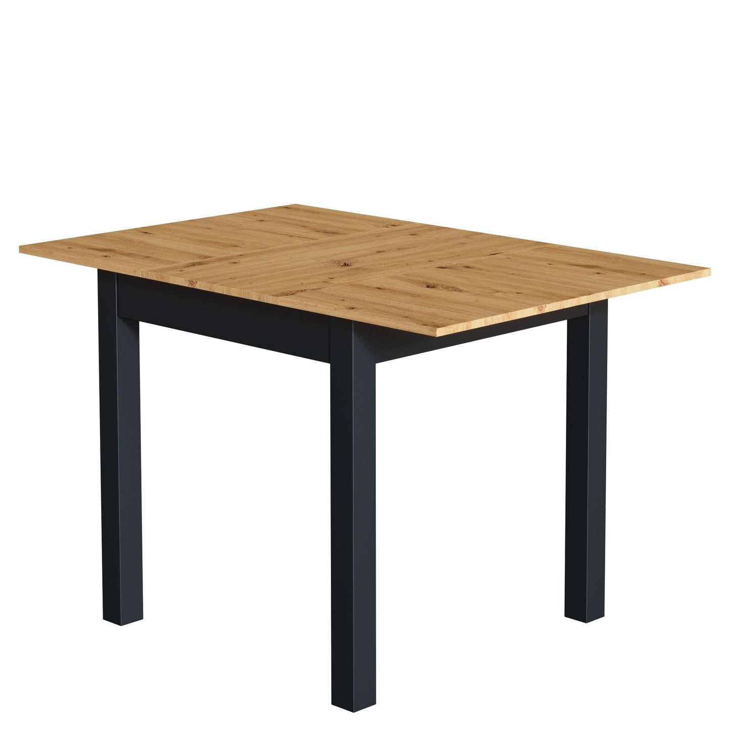 Newfurn Dining Table Wild Oak Dining Room Table Kitchen Table Dining Table II 120 x 76.5 x 70 cm (W x H x D) Extendible up to 160 cm including 40 cm Table Top Anthracite Kitchen Table Dining Table