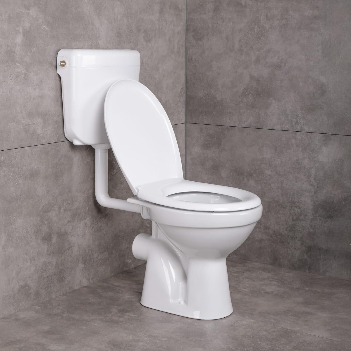 Belvit Dusch WC mit Bidet Funktion – Standtoilette mit Taharet, Hygienedusche, Spülkasten und Softclose WC-Deckel, waagerechter Abgang, Komplettset