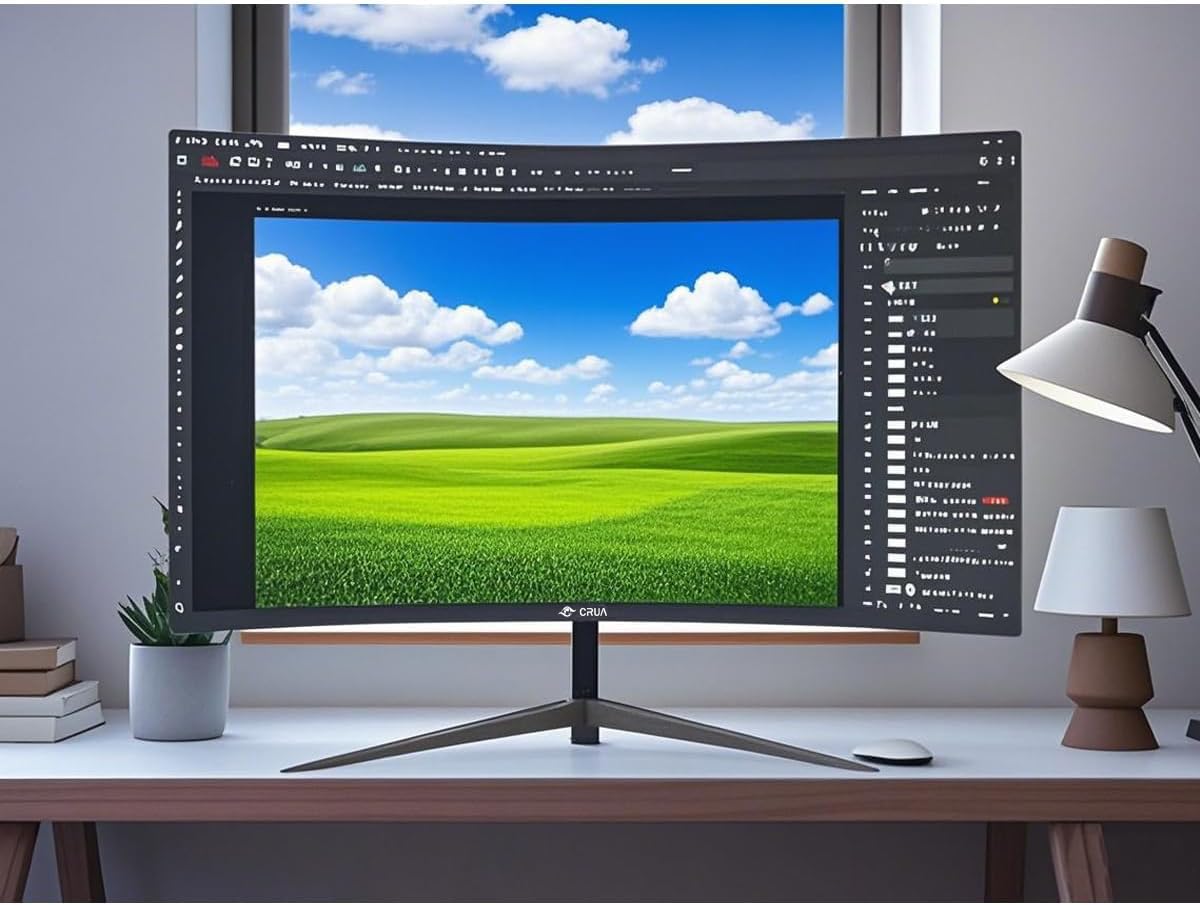 27 Inch Curved Monitor with 1920 * 1080P|100Hz/120Hz/144Hz Computer Monitor 27 inch with HDMI *1,VGA*1 and Tilt Adjustable,VESA Compatible Eye Care PC Office Monitor for Working and Gaming