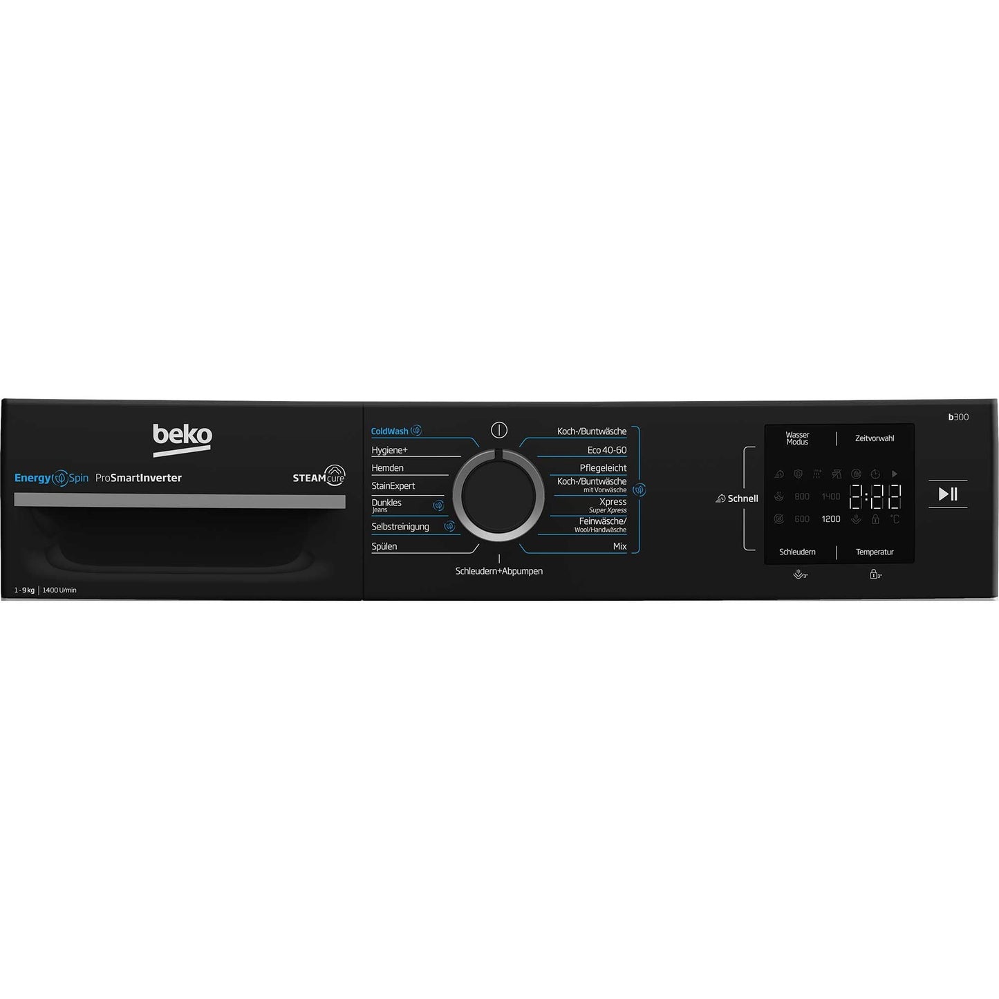 Beko BM3WFU3741R Waschvollautomat, Waschmaschine, 7 kg, EnergySpin, Schleuderwahl 1400 U/min, SteamCure Dampffunktion, allergikergeeignet, AquaWave Schontrommel, Weiß