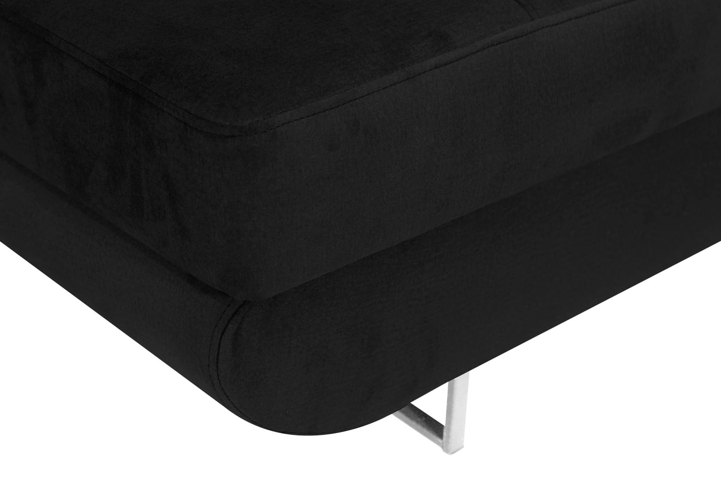 Aller L-Shaped Corner Sofa with Sleep Function and Bed Box in Jasmine, Left Ottoman (Dark Grey)