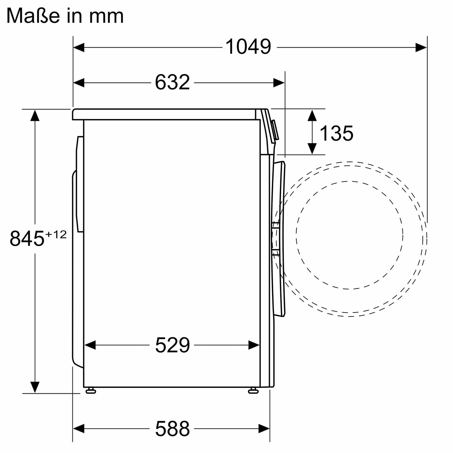 Siemens WM14N12A Waschmaschine iQ300, Frontlader mit 9kg Fassungsvermögen, 1400 UpM, speedPack L, smartFinish, Outdoor-Programm, LED-Display, Weiß, 60cm