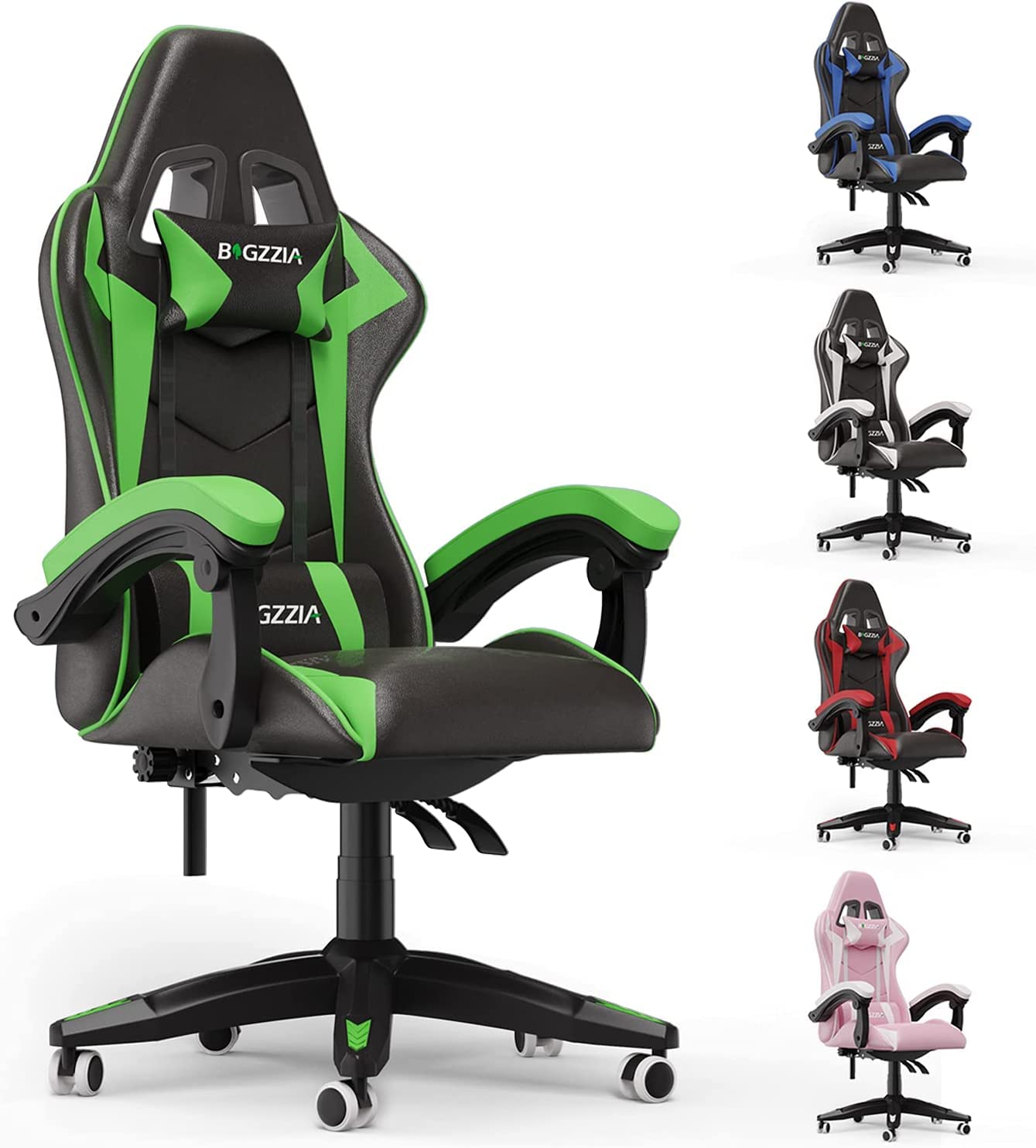 Racingreat Gaming Stuhl, Gamer Stühle, Ergonomisch Gaming Chair, Rückenlehne Einstellbar Pc-Stuhl, 360° Drehbar Gaming Sessel, Atmungsaktiver Bürostuhl für Jugendliche Jungen Mädchen Erwachsene Rosa
