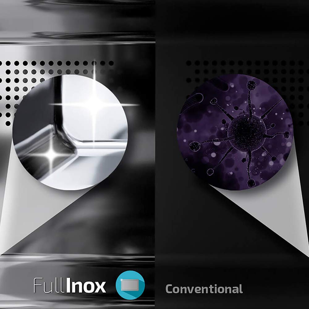 Cecotec Microwave Pro Clean 6110. 800 W, Grill 1000 W, 23 L, Ready 2 Clean Coating, 3D Wave Front Mirror, 8 Programmes, 100 Minute Timer, LED, Stainless Steel in Black / Silver