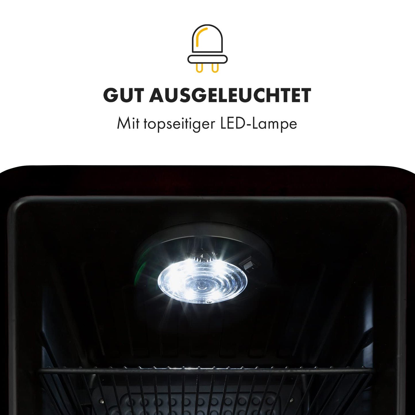 Klarstein PopLife Getränkekühler - Mini-Bar, Retrokühlschrank, 0-10°C, nur 39 dB, 115 L, umweltfreundlich, doppelt verglaste Tür, Retro-Design, rot