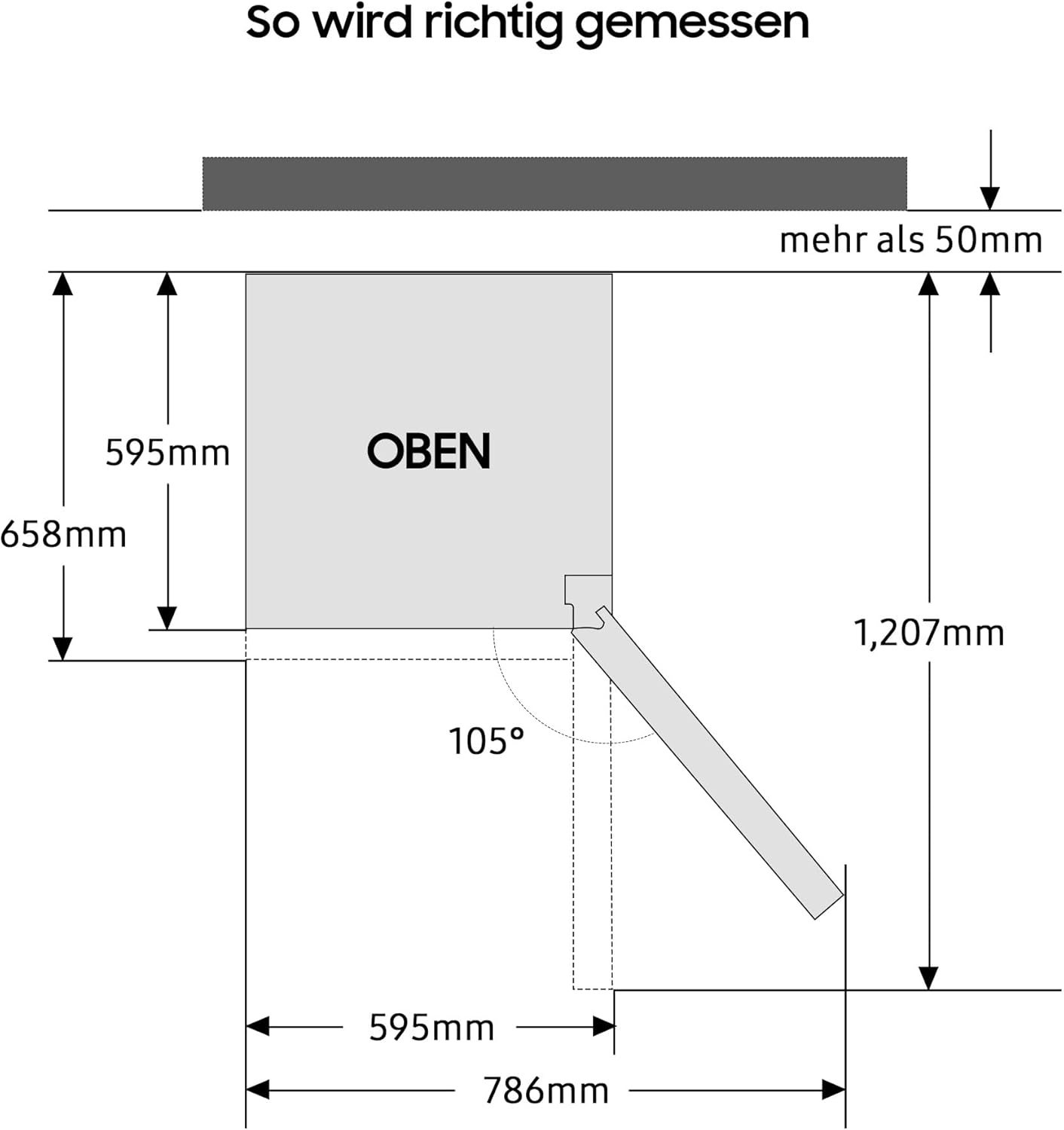 Samsung Fridge-Freezer, Fridge Freezer, 203 cm, 390 L Total Volume, 114 L Freezer, AI Energy Mode, Bottle Rack, Premium Black Steel, RL38C602CB1/EG