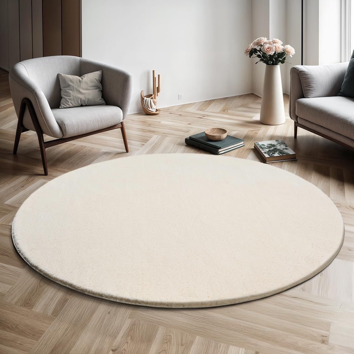 the carpet Relax Rug, Modern, Fluffy, Short Pile, Non-Slip Underside, Washable up to 30°C, Super-Soft, Fur Look, Anthracite, 160 x 220 cm
