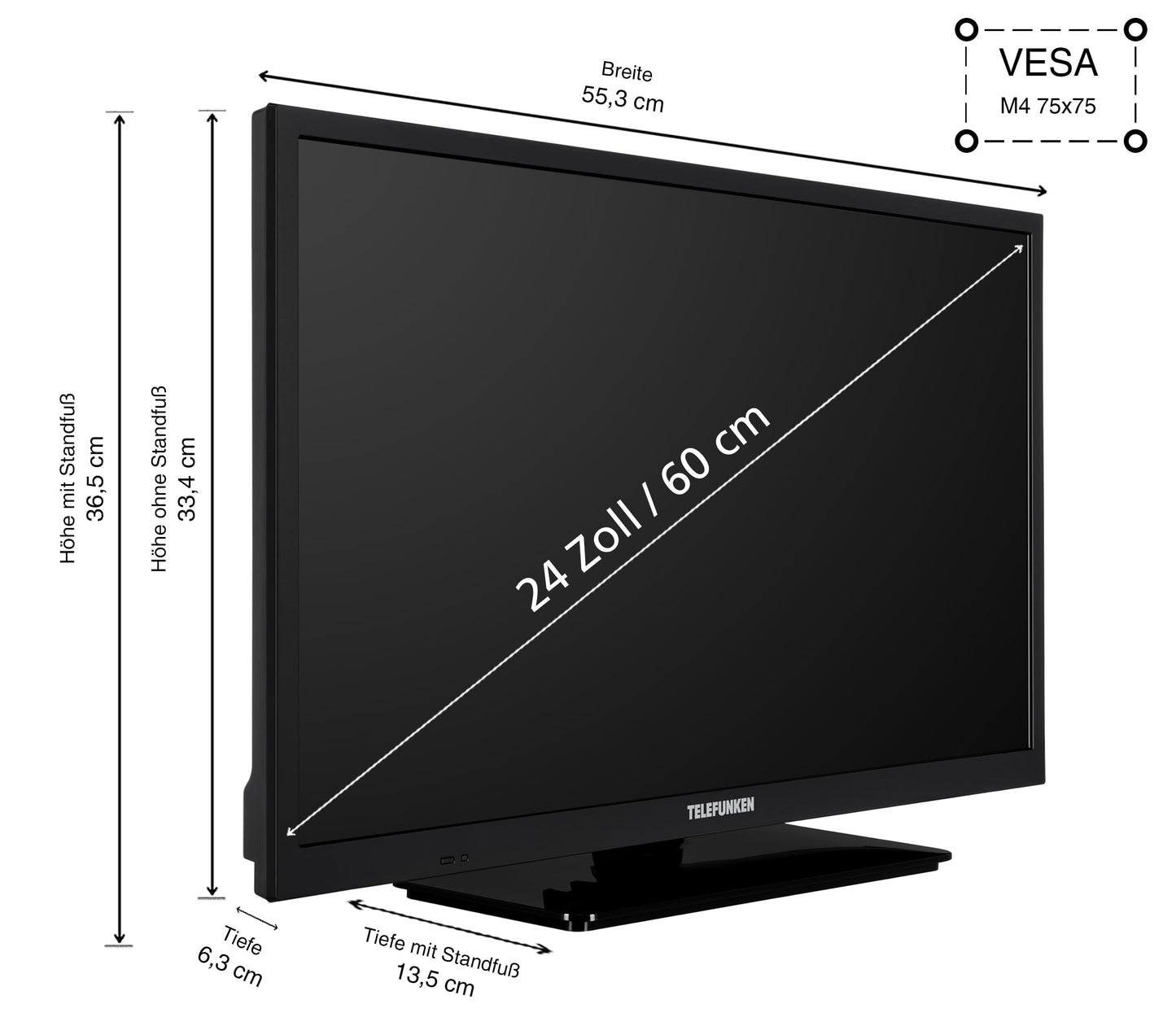 TELEFUNKEN QLED TV 32 Inch TV Full HD Android Smart TV (HDR, Triple Tuner, Bluetooth) QF32AN750S