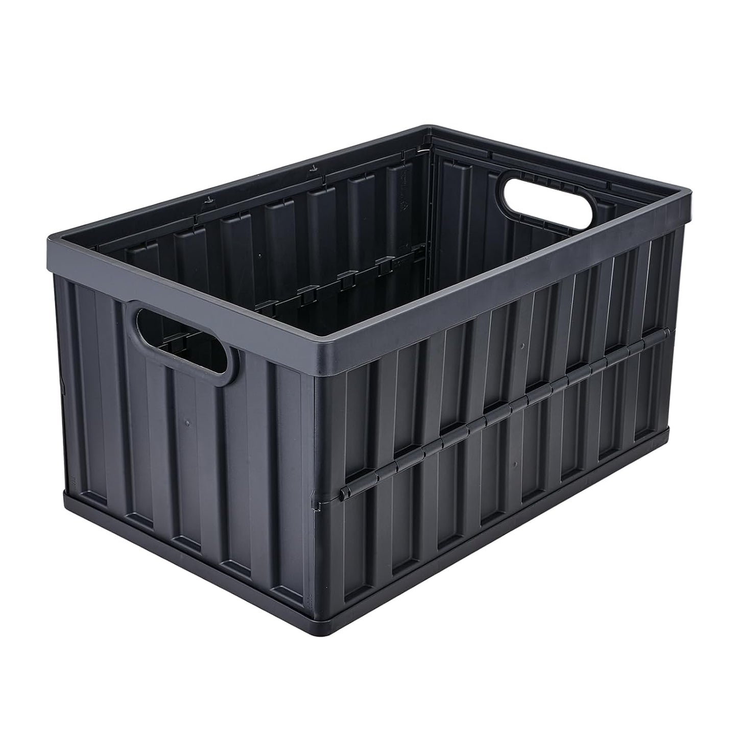 VEVOR Set of 3 65L Professional Folding Box Made of PP Transport Box with Lid Foldable Storage Box with Handle Stackable Boxes Storage Box Folding Boxes Stacking Boxes for Storage and Transport