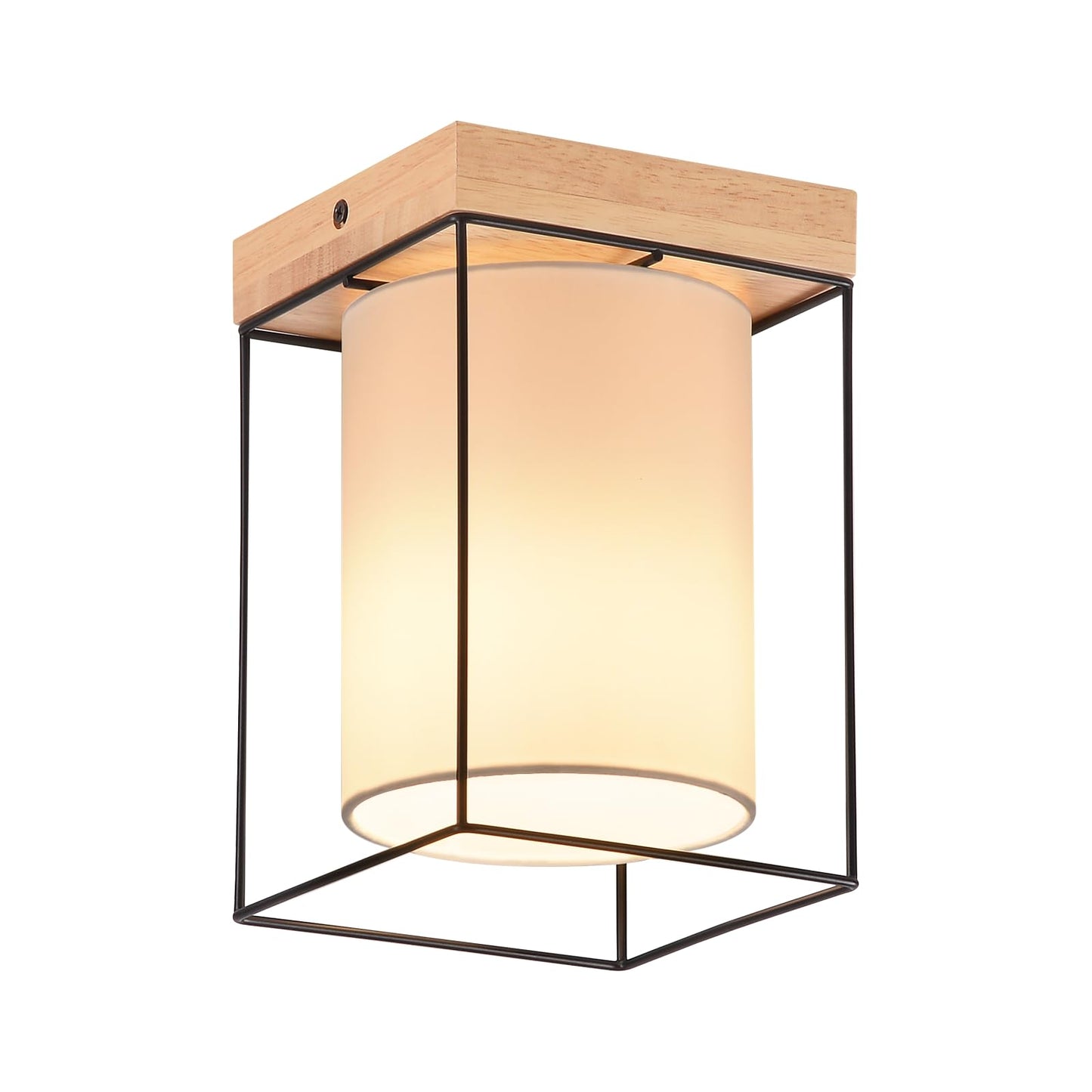 CBJKTX Ceiling Light Living Room Ceiling Light Glass - 4 Bulbs E27 Vintage Black Dining Room Lamp Industrial Style Metal Ceiling Retro Living Room Lamp for Bedroom Dining Room Kitchen (Light Bulb Not