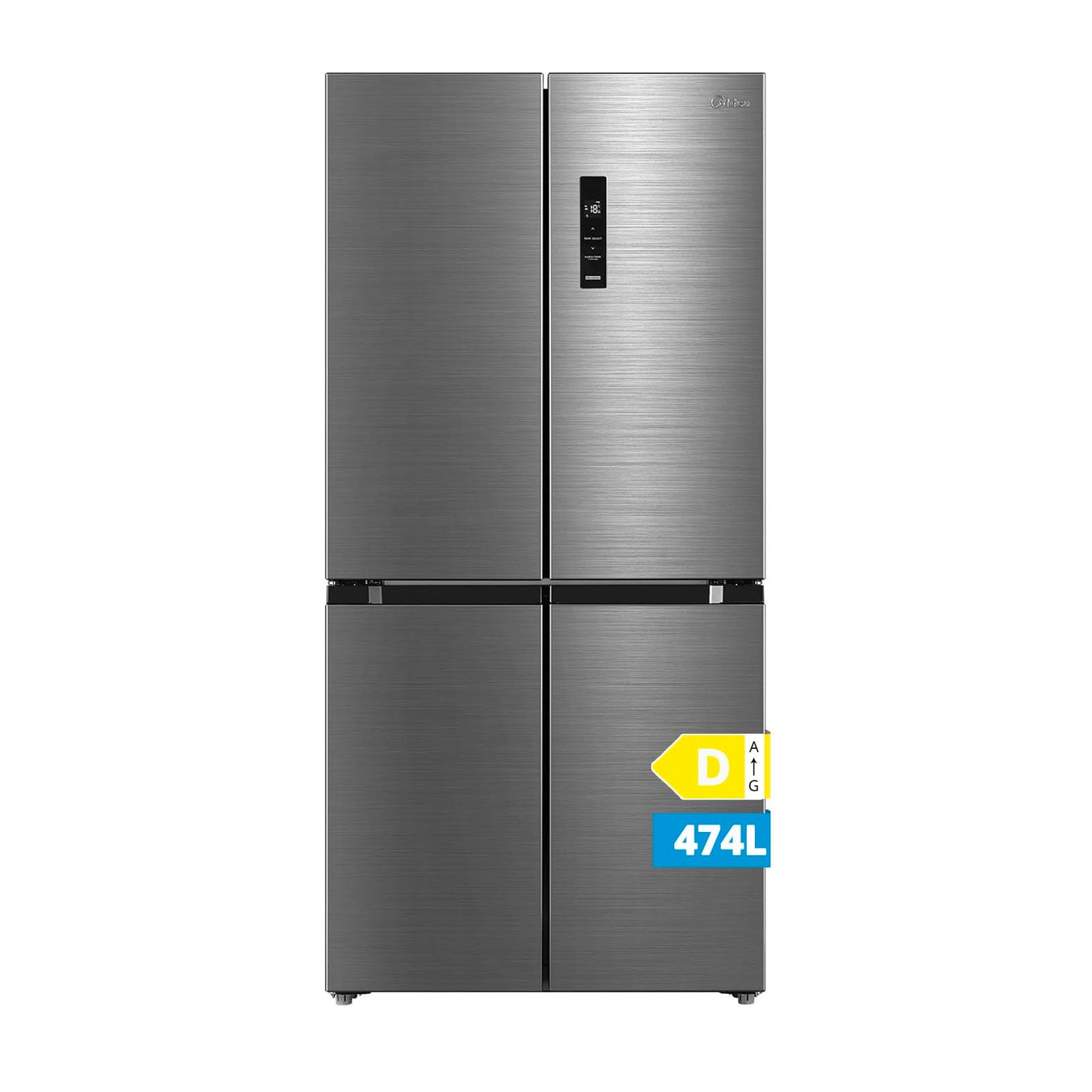 Midea MDRF632FIE28 Multi Door Fridge/Freezer Combination / 177.5 cm Height / 83.3 cm Width / 65.3 cm Depth / NoFrost / 295 kWh per Year / 305 L Fridge Capacity / 169 L Freezer Capacity / Plasma Pure /