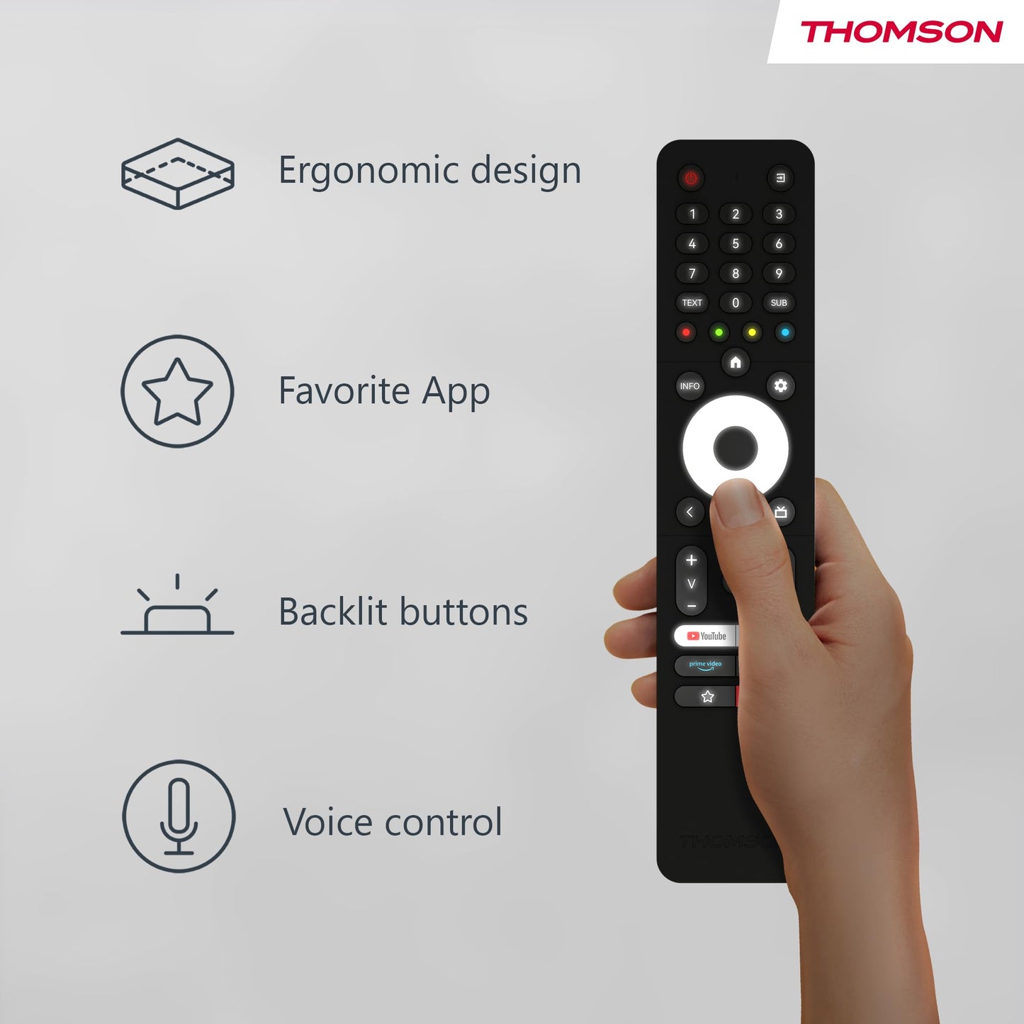 Thomson 43 Zoll (109 cm) 4K Ultra HD Weiß Smart Android TV, Google Assistant, Wi-Fi, Dolby Digital, Bluetooth, Triple-Tuner (Kabel,Satellit,Antenne), HDMI, CI+, A+ Panel – 43UA5S13W