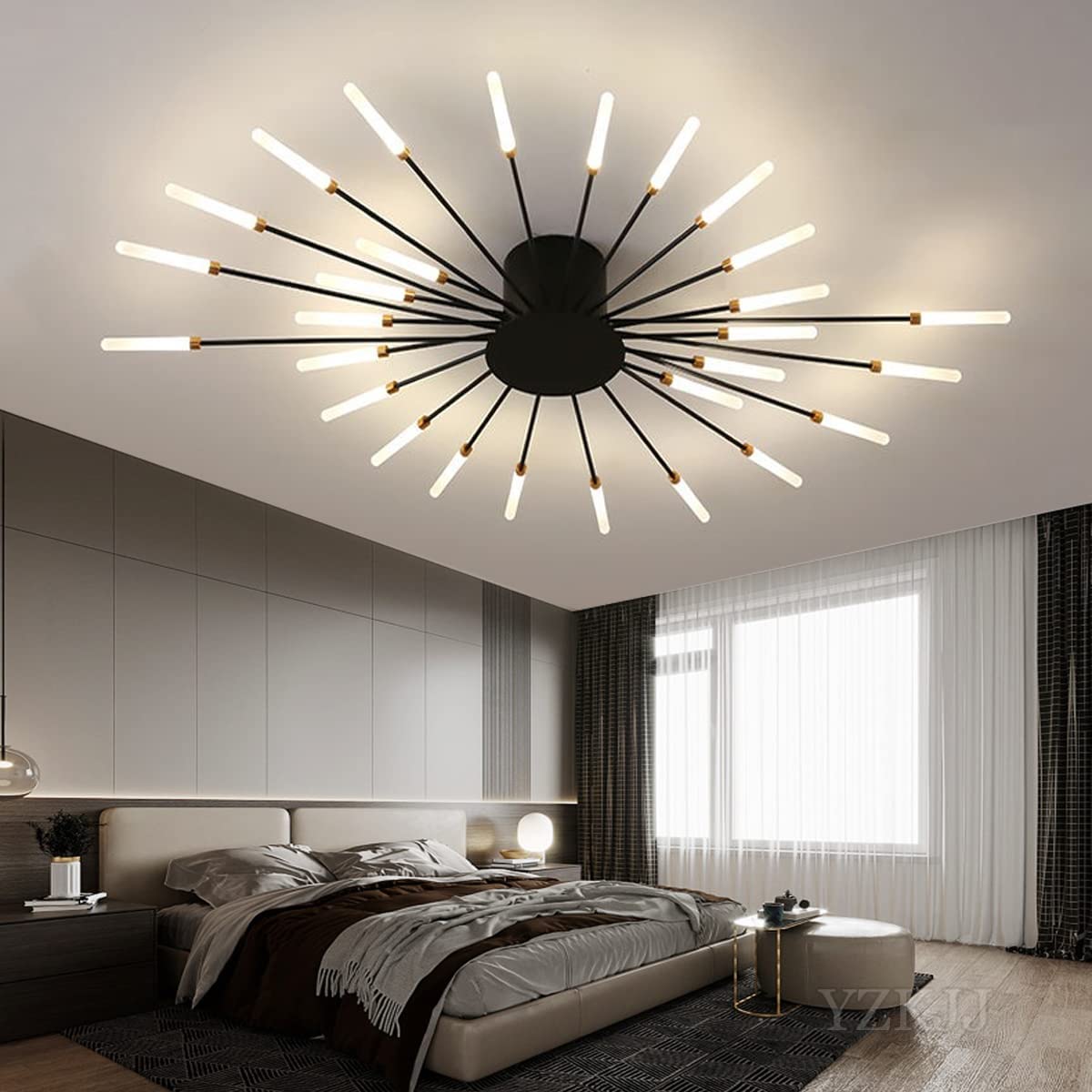 LED Deckenleuchte Modern Feuerwerk Design Deckenlampe Wohnzimmer Ceiling Lamp Schlafzimmer Decken Beleuchtung Flur Wandleuchte Restaurant Kronleuchter Kinderzimmer Nicht Dimmbar Light