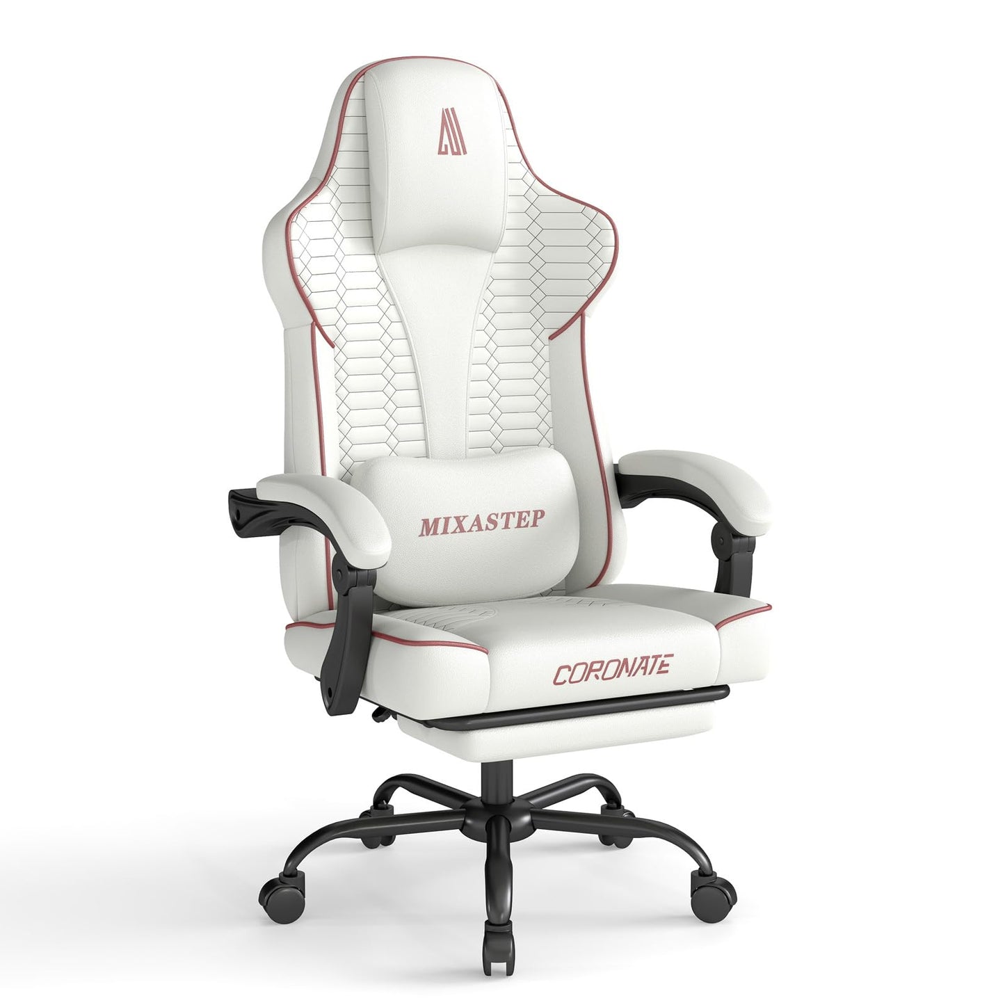 NSMAZXO Gaming Stuhl Ergonomisch mit Verstellbarer Rückenlehne & 360° Drehfunktion - Bürostuhl für Erwachsene/Jugendliche 150KG,PC-Stuhl Stoff in Grün für Homeoffice/Gaming