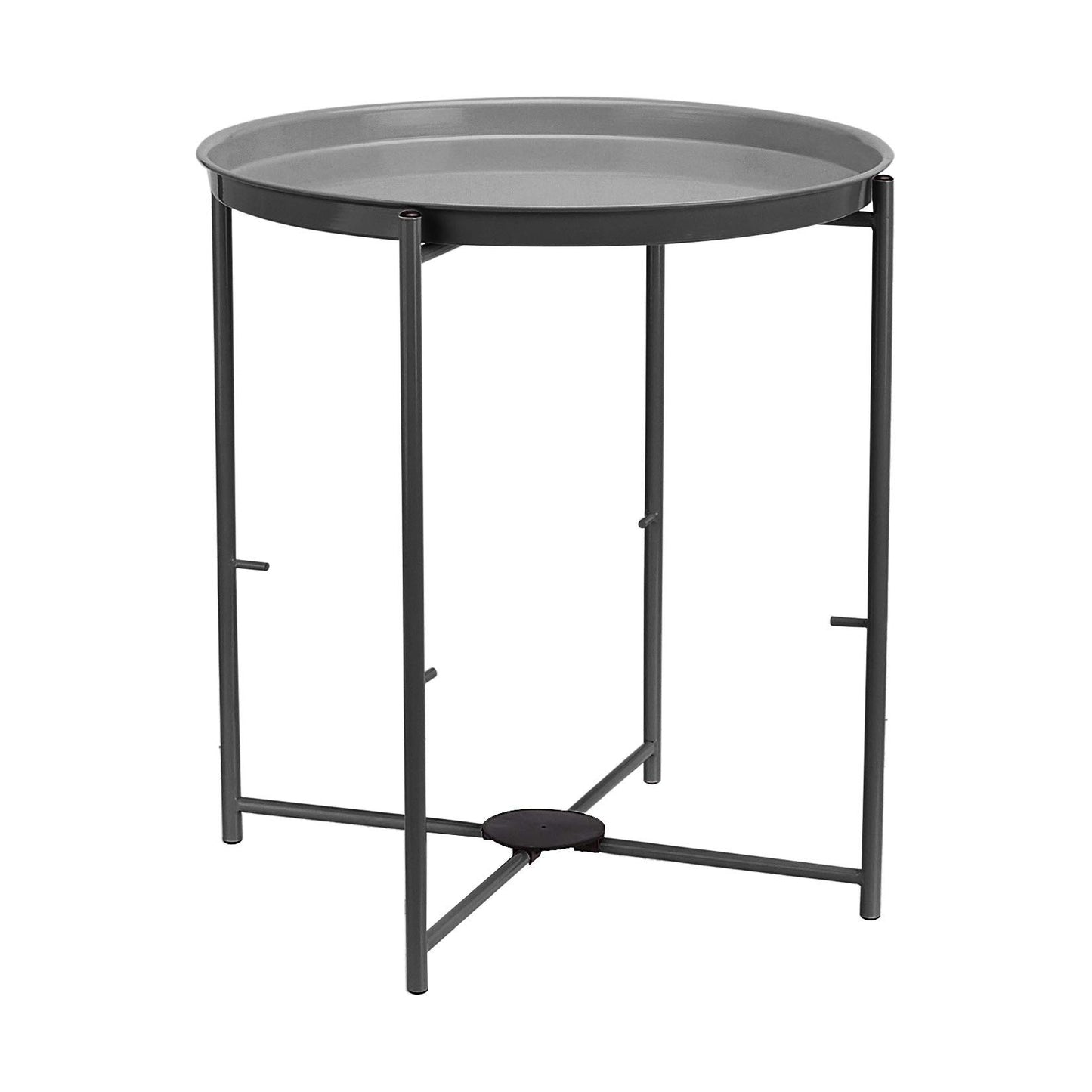 Amazon Basics Beistelltisch, rund, mit Aufbewahrungslösung, Leichte Creme Heidekraut Beistelltisch 44.96 x 44.96 x 48.0 cm