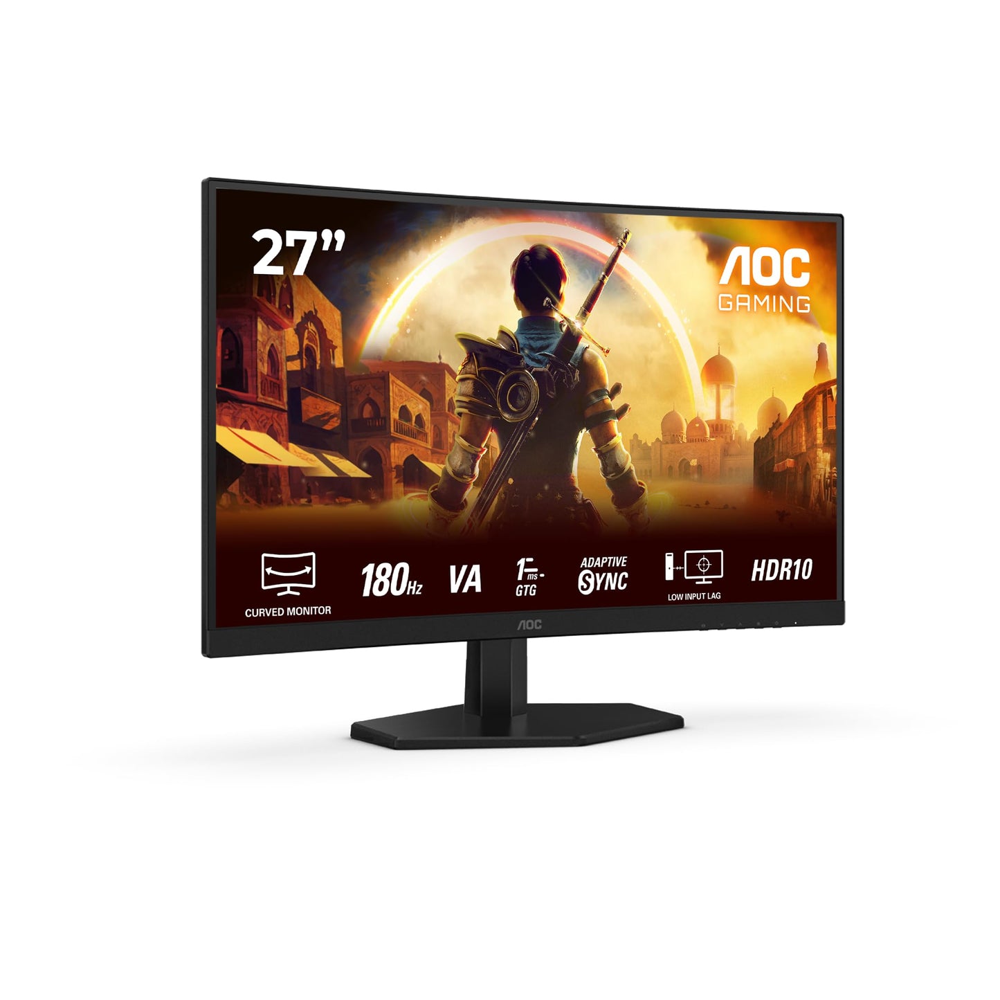 AOC Gaming CU34G2XPD – 34-Zoll-WQHD-Curved-Monitor, 180 Hz, schnelle VA, 1 ms GTG, FreeSync Premium, HDR400, höhenverstellbarer Standfuß (3440 x 1440, HDMI, DisplayPort, USB-Hub)