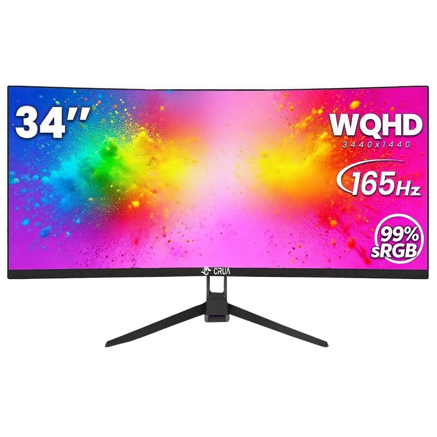 27 Inch Curved Monitor with 1920 * 1080P|100Hz/120Hz/144Hz Computer Monitor 27 inch with HDMI *1,VGA*1 and Tilt Adjustable,VESA Compatible Eye Care PC Office Monitor for Working and Gaming