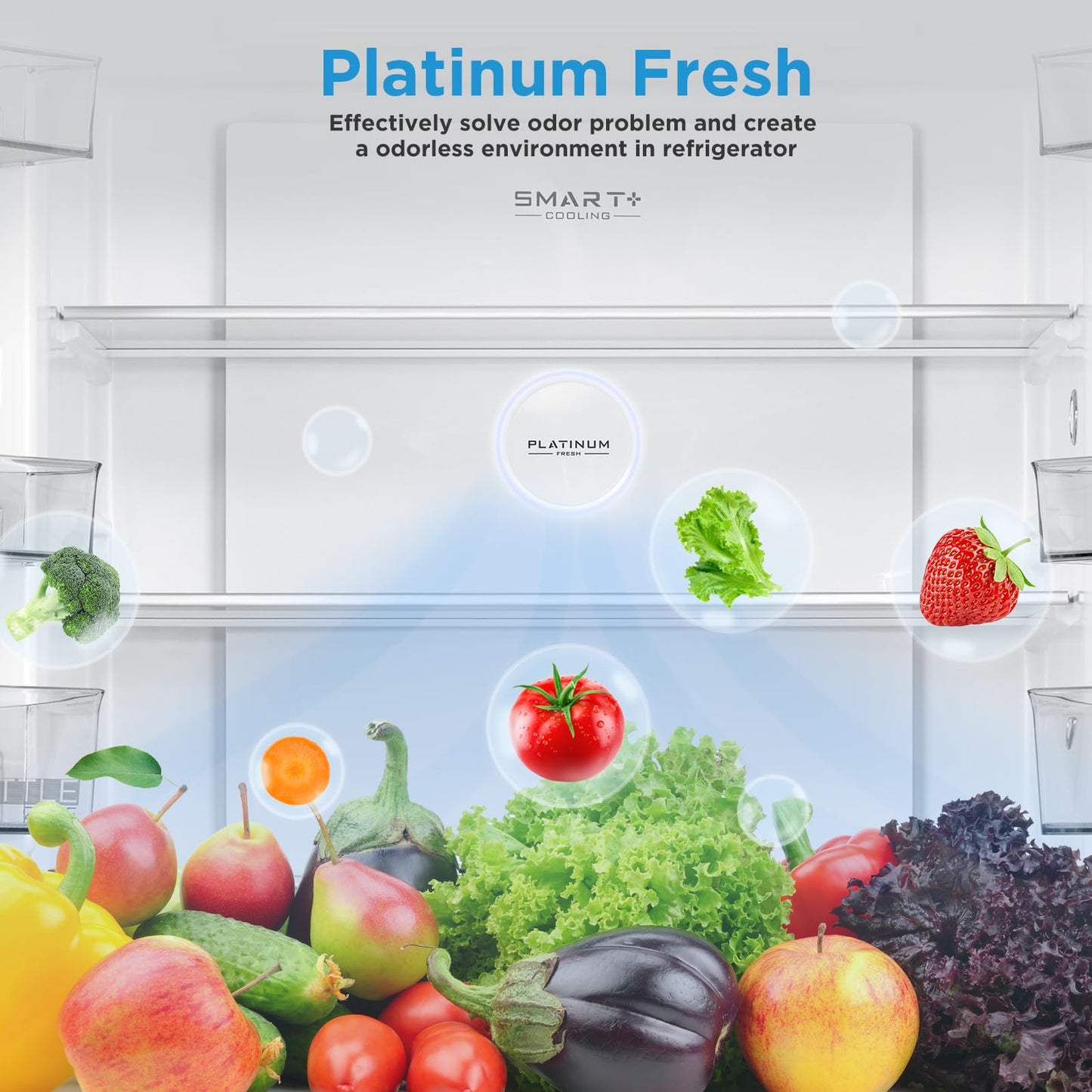 Midea MDRF632FIE28 Multi Door Fridge/Freezer Combination / 177.5 cm Height / 83.3 cm Width / 65.3 cm Depth / NoFrost / 295 kWh per Year / 305 L Fridge Capacity / 169 L Freezer Capacity / Plasma Pure /