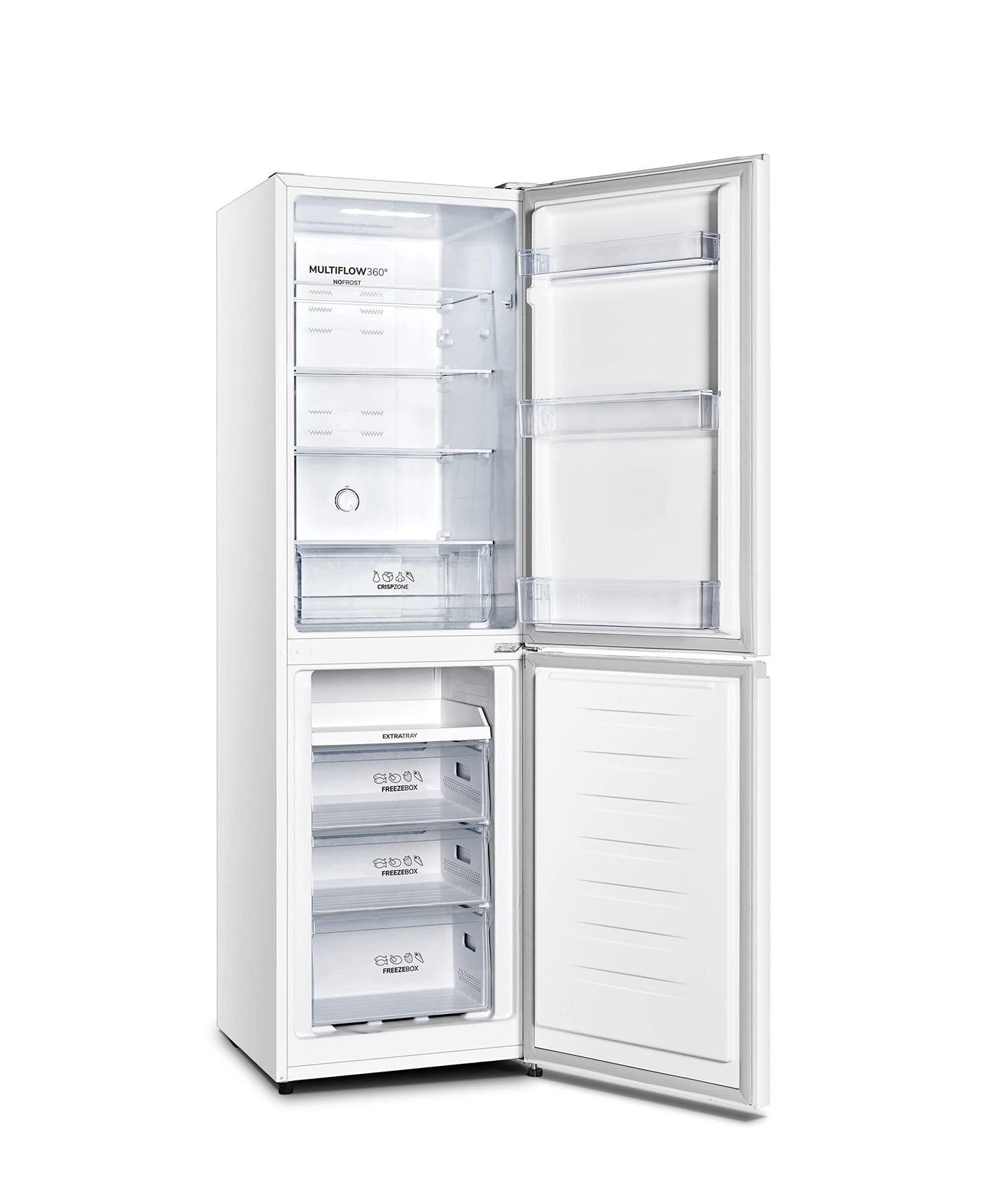 Gorenje N 619EAW4 Fridge-Freezer Combination, LED Display, 186 cm, 300 L, NoFrostPlus, Vegetable Compartment with Moisture Control, FastFreeze, White