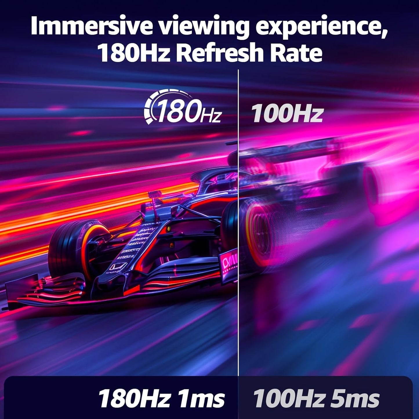 Gawfolk 32 Zoll Curved Gaming Monitor 180HZ / 165Hz / 144hz PC Bildschirm Full HD 1080P, Rahmenloses 1800R Gebogenes Computerbildschirm mit FreeSync und Eye Care Technologie, unterstützt VESA