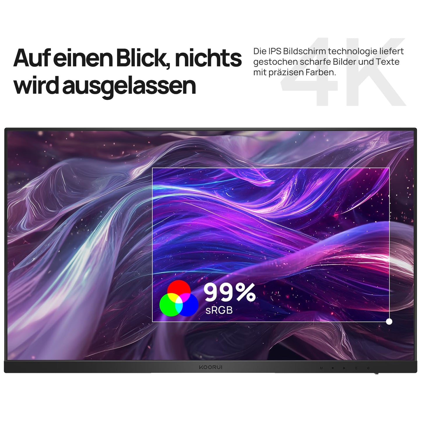 KOORUI E2711F 27 Inch Monitor, FHD 1920 x 1080 100Hz PC Monitor, Adaptive Sync HDMI 1.4, Eye Care Screen, -5° ~ 15° Tilt, VESA 100 x 100 mm