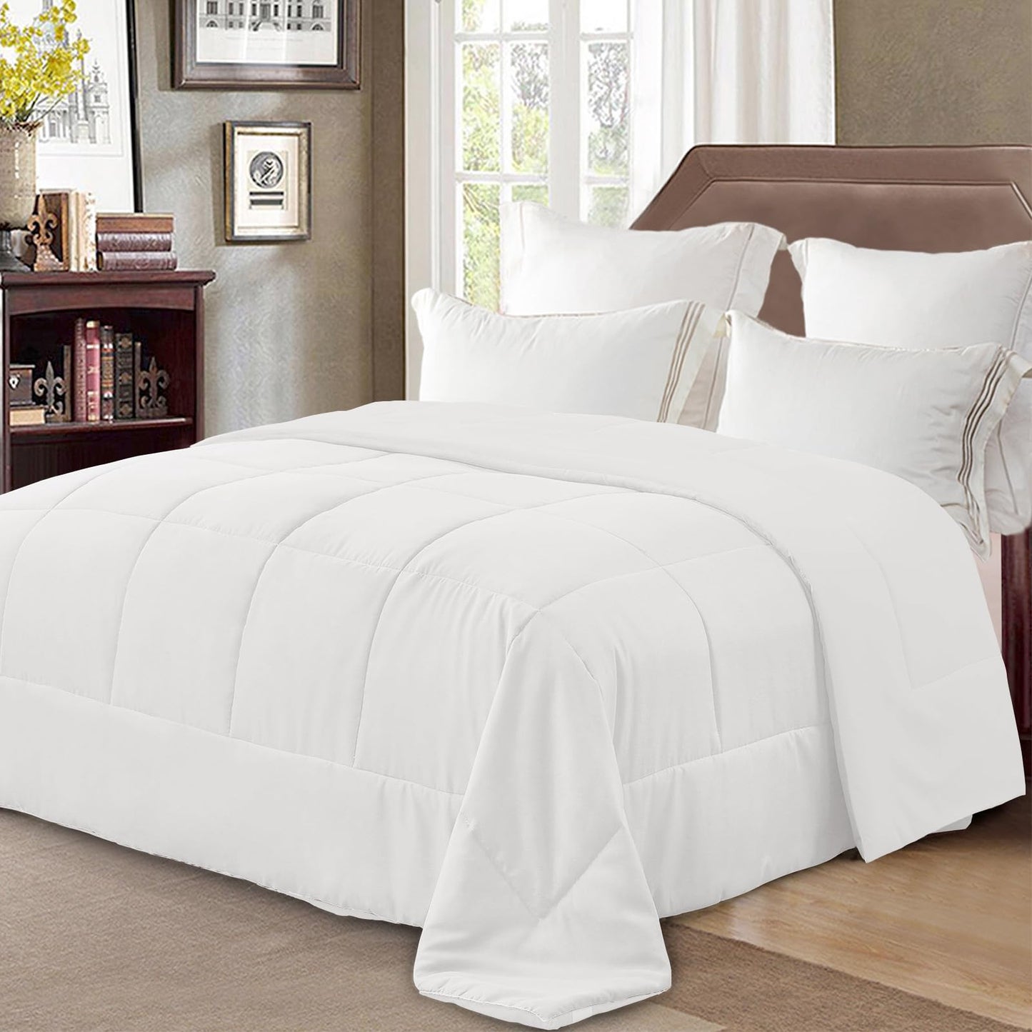 Exclusivo Mezcla 4-Season Duvet 155 x 220 cm, Warm and Light Sleeping Blanket without Cover, Turquoise/Aqua