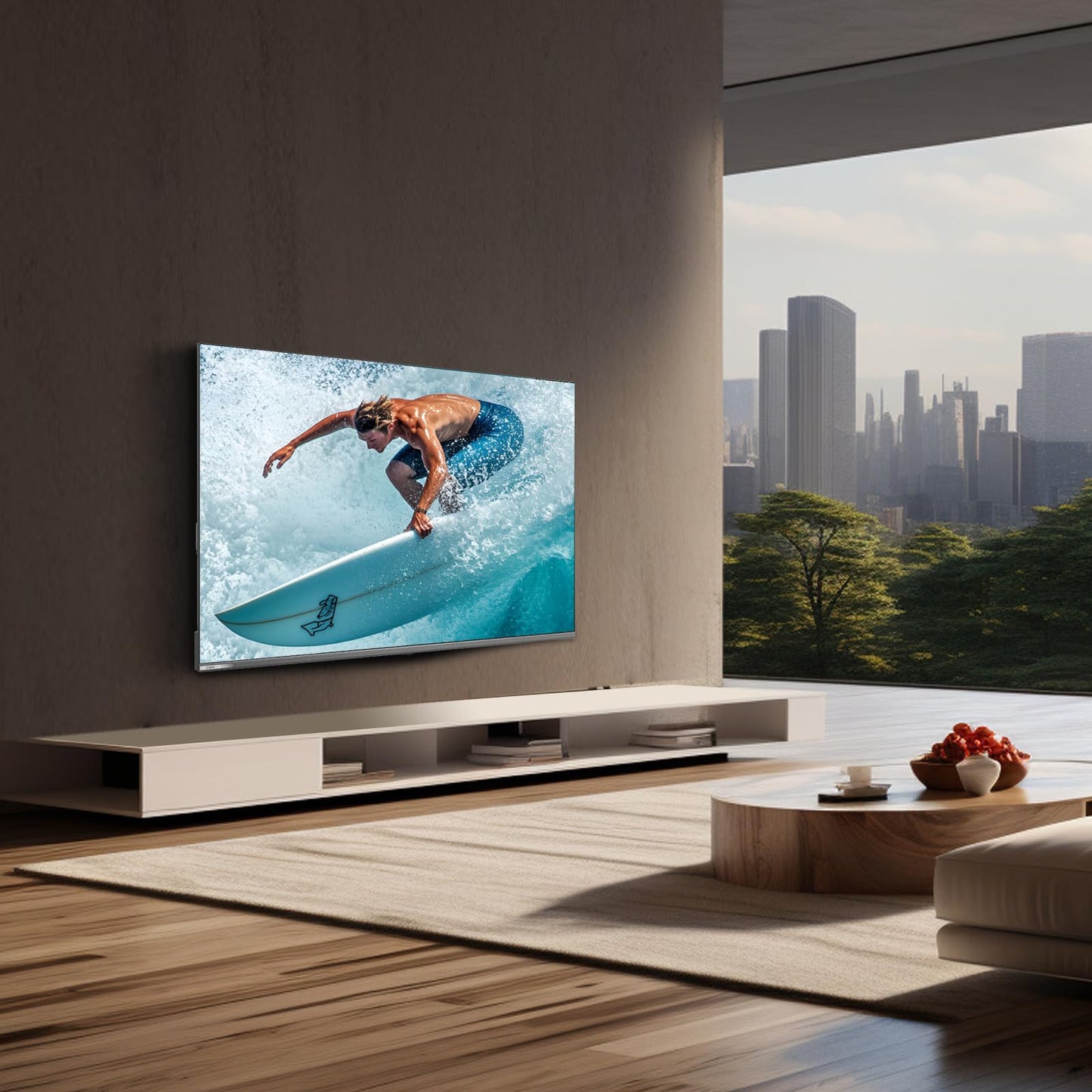 CHIQ L40FT 40 Zoll, Full HD, (100 cm) Smart Fernseher, HDR10, Dolby Audio & DBX-tv, Triple Tuner DVB-C/T2/S2, Integrierter Chromecast, Metall Randlos Design