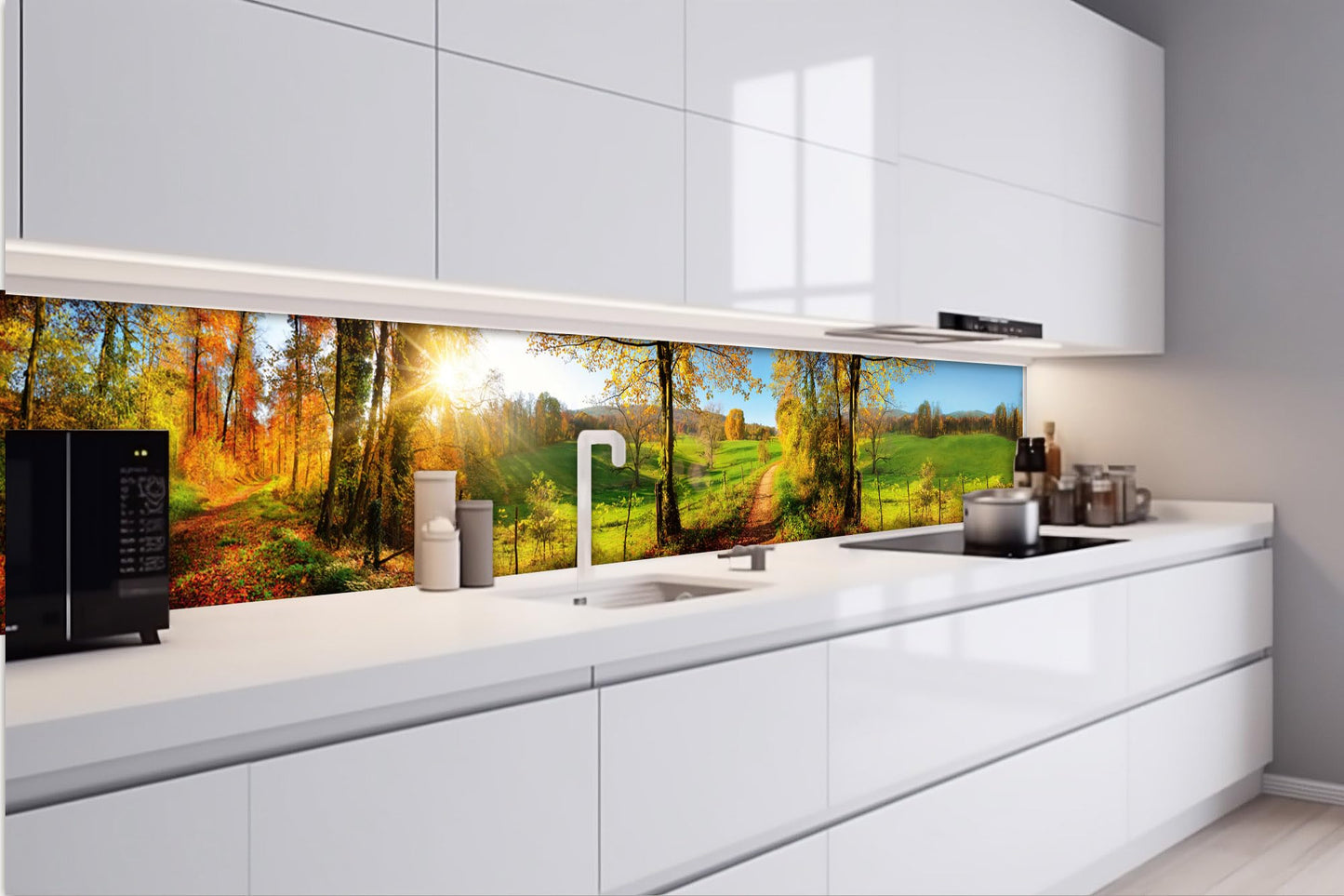 Küchenrückwand Folie selbstklebend HOLZLATTEN | Klebefolie - Dekofolie - Spritzschutz für Küche | Made in EU - 260 cm x 60 cm