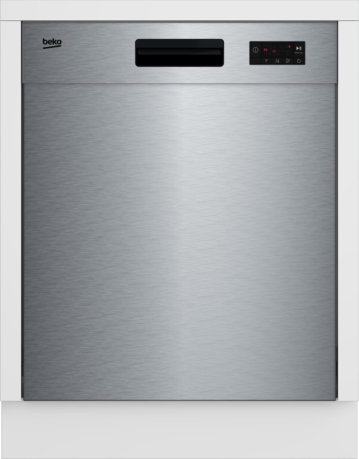 Beko BDIN16420 Fully Integrated Dishwasher / Sliding Cutlery Basket / Detergent Compartment with Sliding Lock / Self-Adjusting Door Spring / 14 place settings