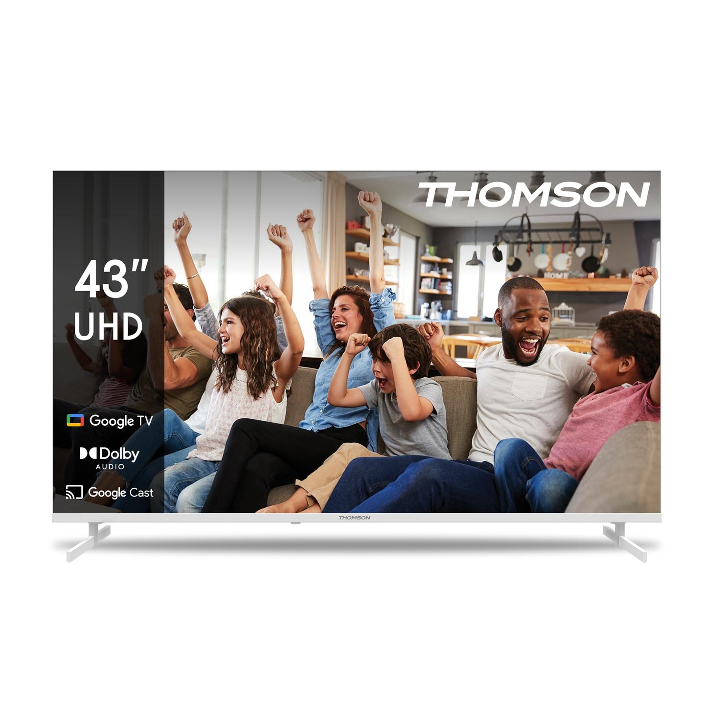 THOMSON 55QG6C14 QLED Plus Google Smart TV, Wi-Fi, Dolby Audio, Built-in Front Speaker, Bluetooth 5.1, Triple Tuner (Cable/Satellite/Antenna), HDMI, CI+, A+ Panel