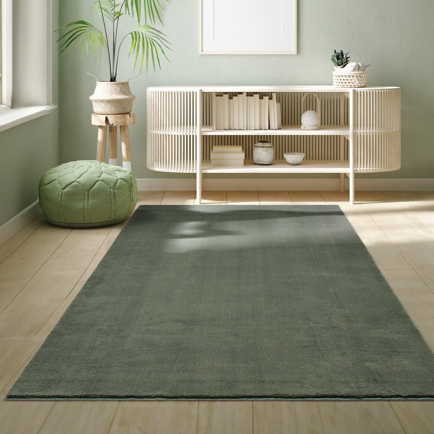 the carpet Relax Rug, Modern, Fluffy, Short Pile, Non-Slip Underside, Washable up to 30°C, Super-Soft, Fur Look, Anthracite, 160 x 220 cm