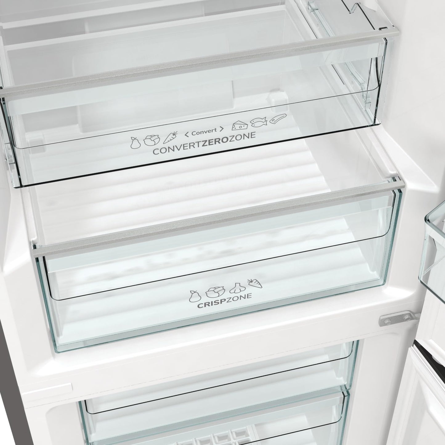 Gorenje N 619EAW4 Fridge-Freezer Combination, LED Display, 186 cm, 300 L, NoFrostPlus, Vegetable Compartment with Moisture Control, FastFreeze, White